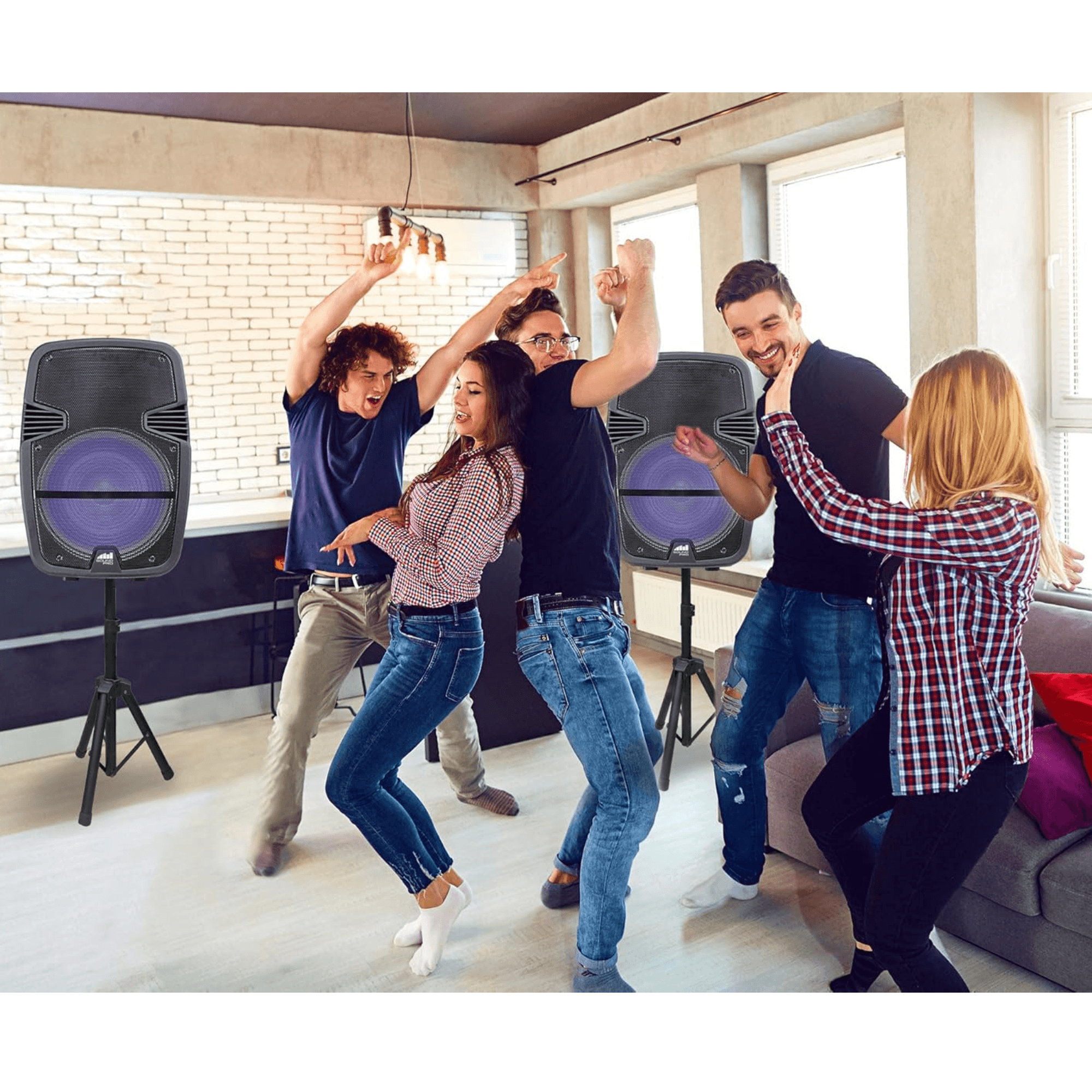 Naxa Dual 15" Bluetooth TWS Party Speakers - Refurbished Jupiter Gear Home