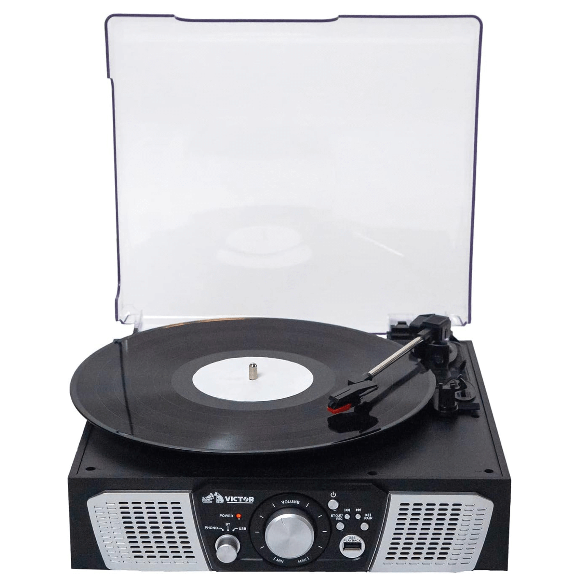Victor Lakeshore 5-in-1 Hybrid BT Turntable System Black - Refurbished Jupiter Gear Home