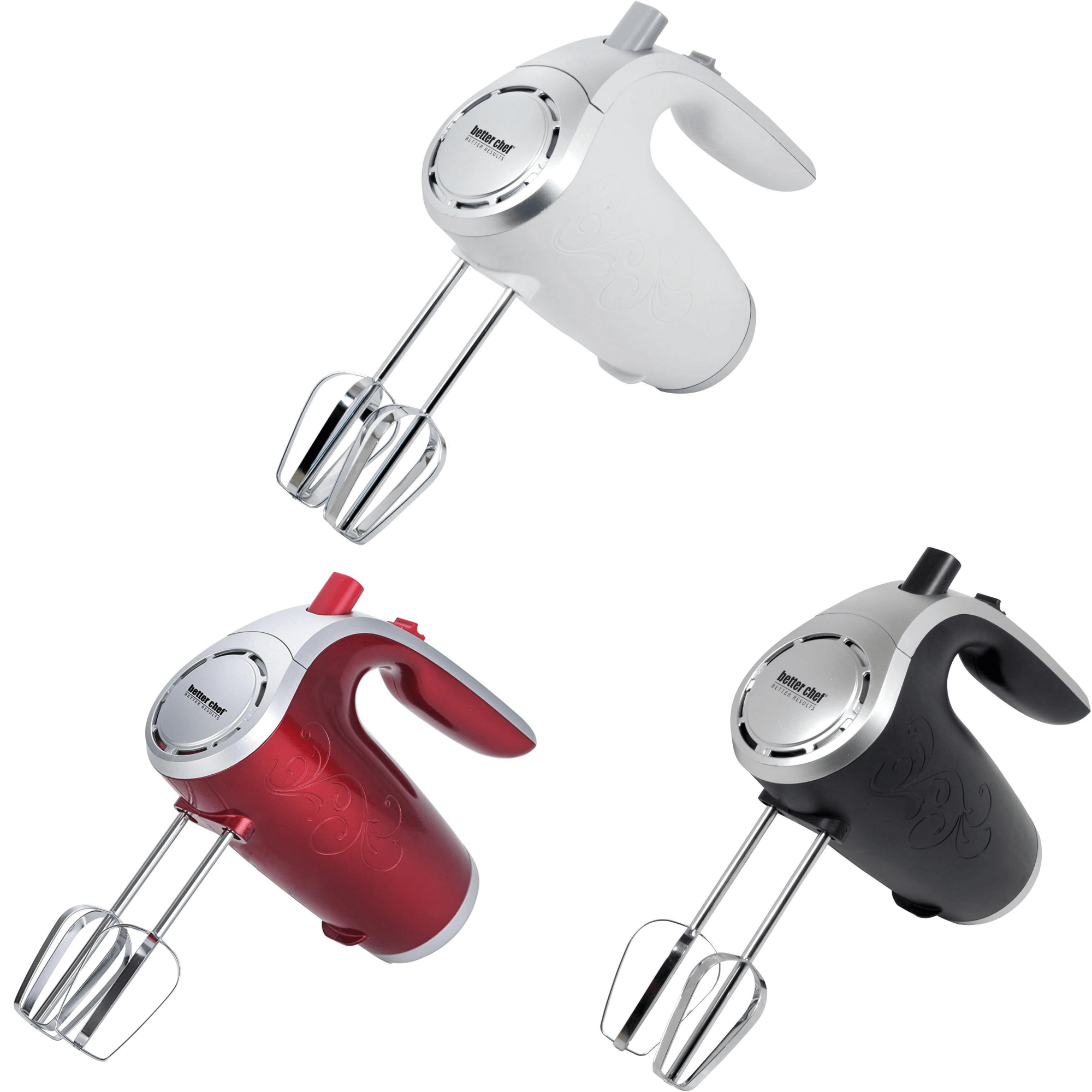 Better Chef 5-Speed 150W Hand Mixer with Silver Accents and Storage Clip Jupiter Gear Home