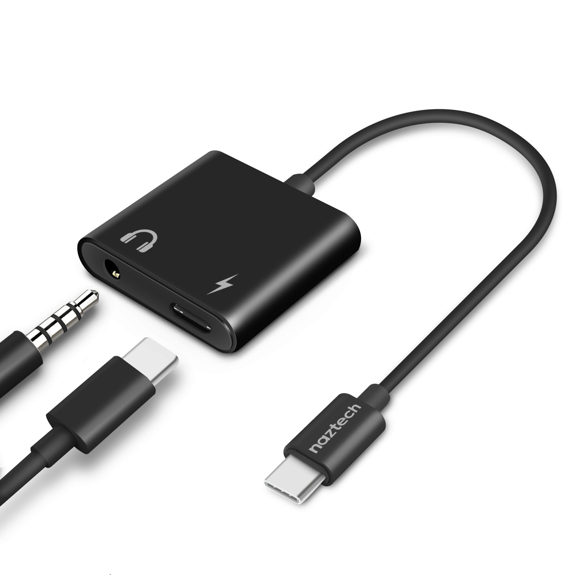 Naztech USB-C and 3.5mm Audio + Charge Adapter Jupiter Gear Home