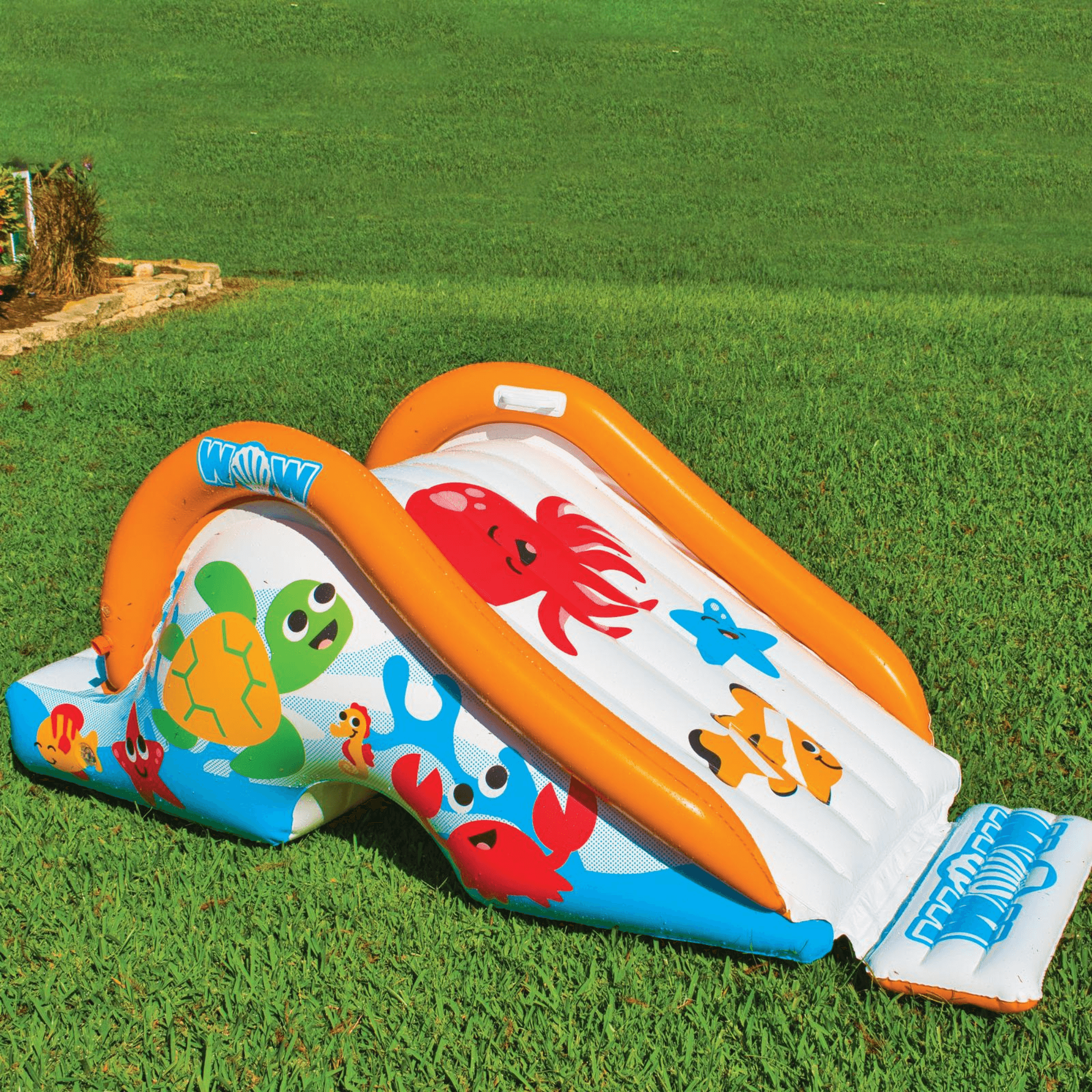 WOW Watersports Swirl Splash Pad Slide (Slide Only) with Inflated Side Rails Jupiter Gear Home