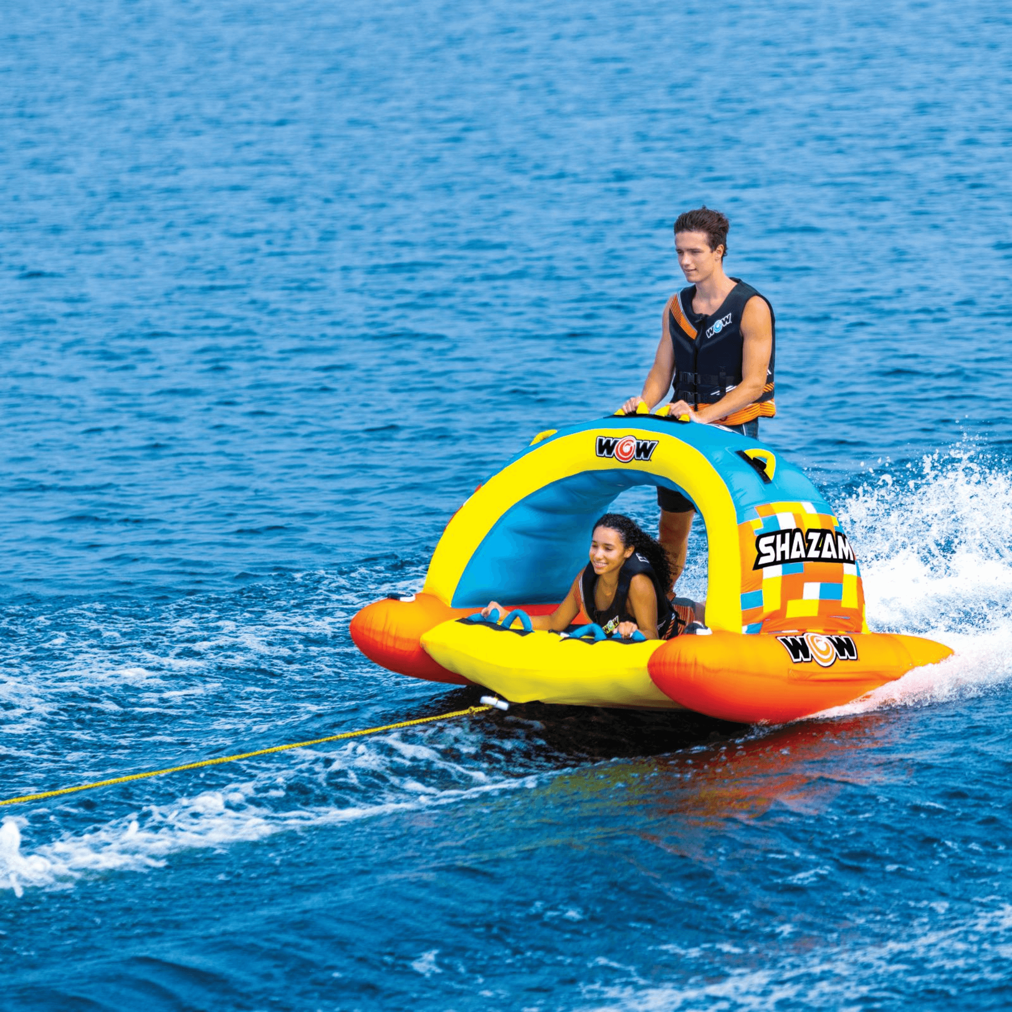 WOW Watersports DC Comics Shazam 1 and 2-Person Towable with Multiple Handles Jupiter Gear Home