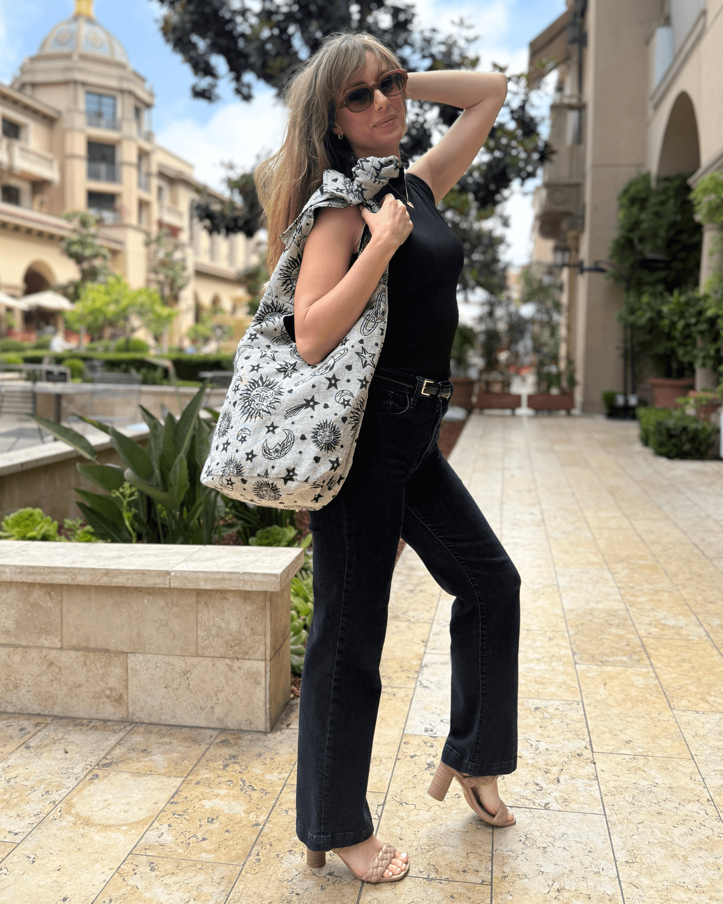 Kathmandu Collection Celestial Print Hobo Bag Jupiter Gear Home