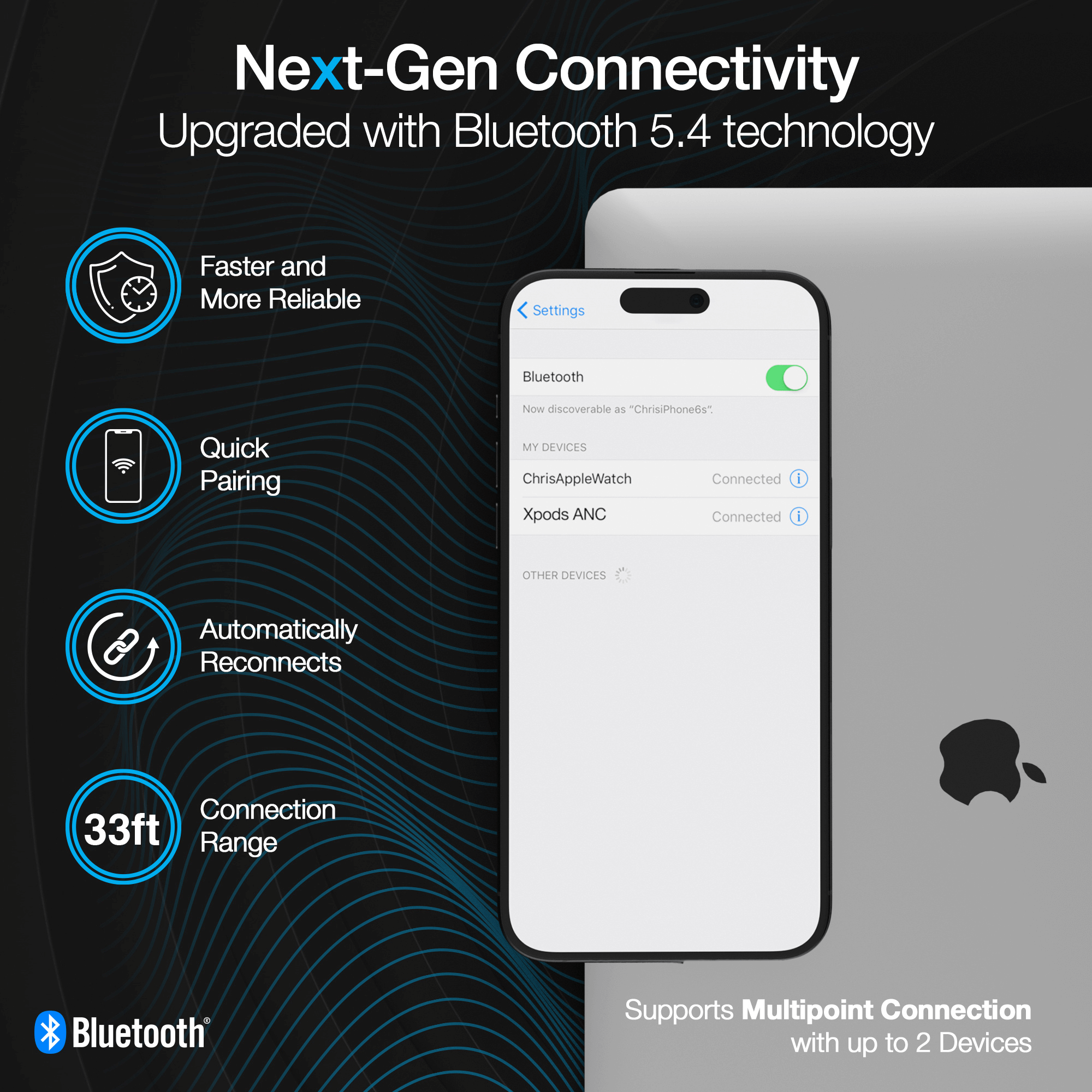 Naztech Xpods ANC Active Noise Cancelling True Wireless Earbuds with Wireless Charging Case Jupiter Gear Home