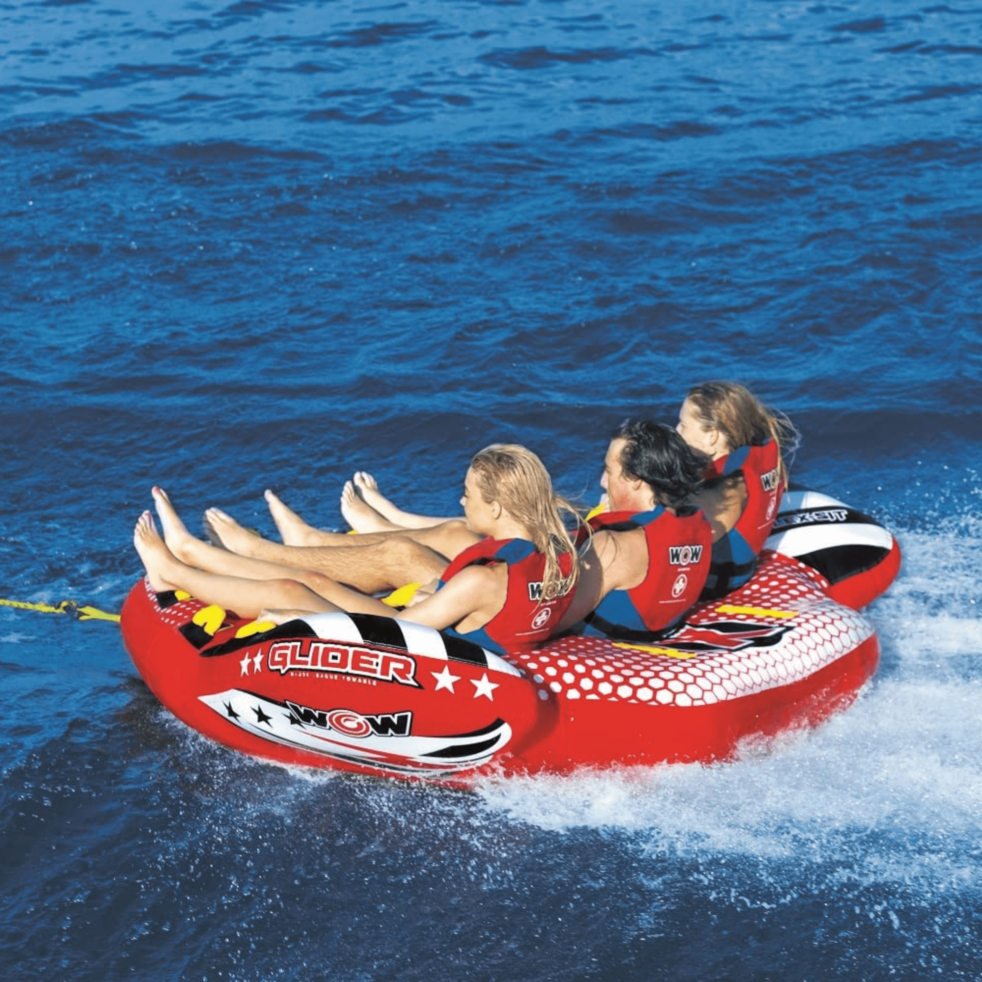 WOW Watersports Glider 3 Person 3P Towable with Flex Seating Jupiter Gear Home