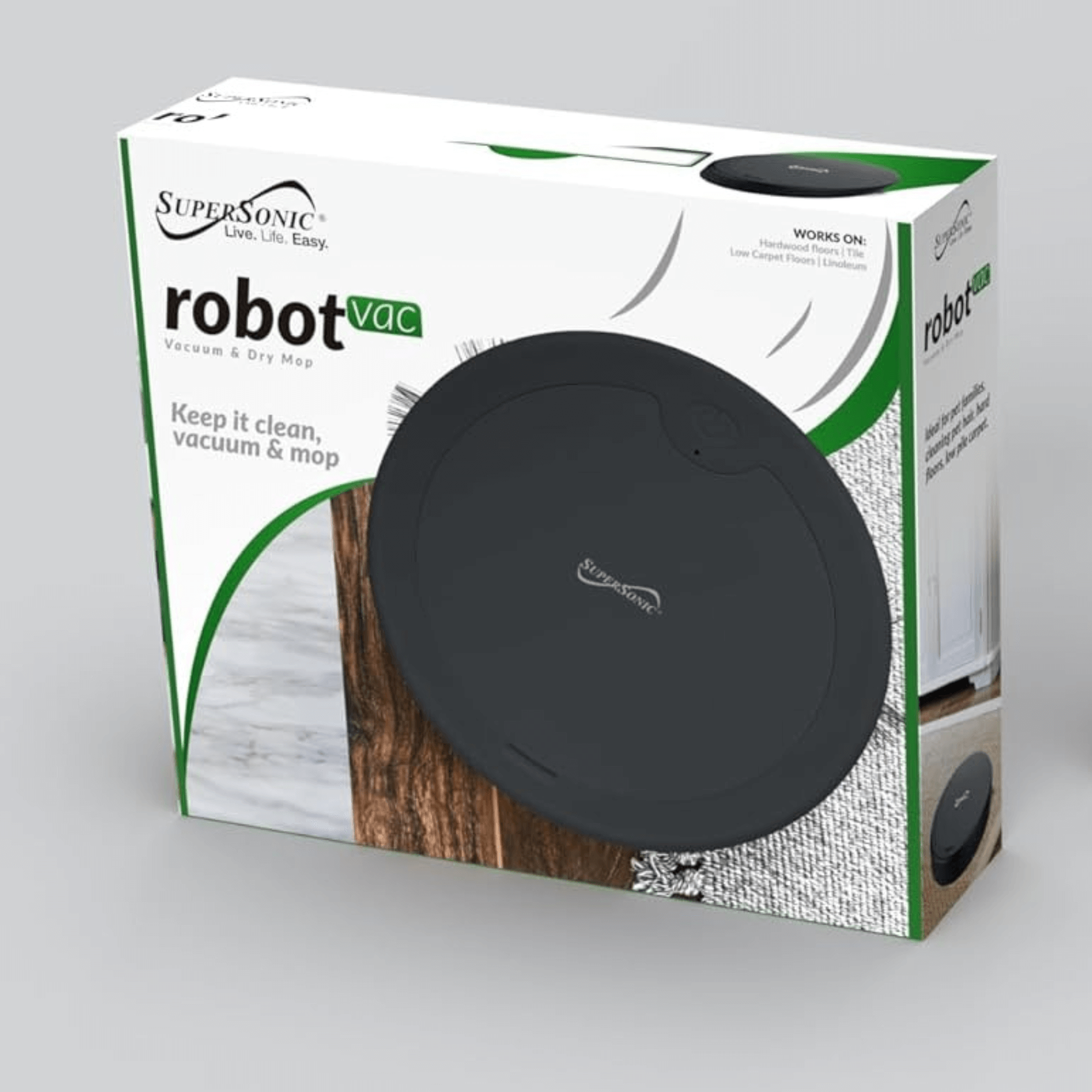 Supersonic Robot Vac Vacuum and Dry Mop Jupiter Gear Home