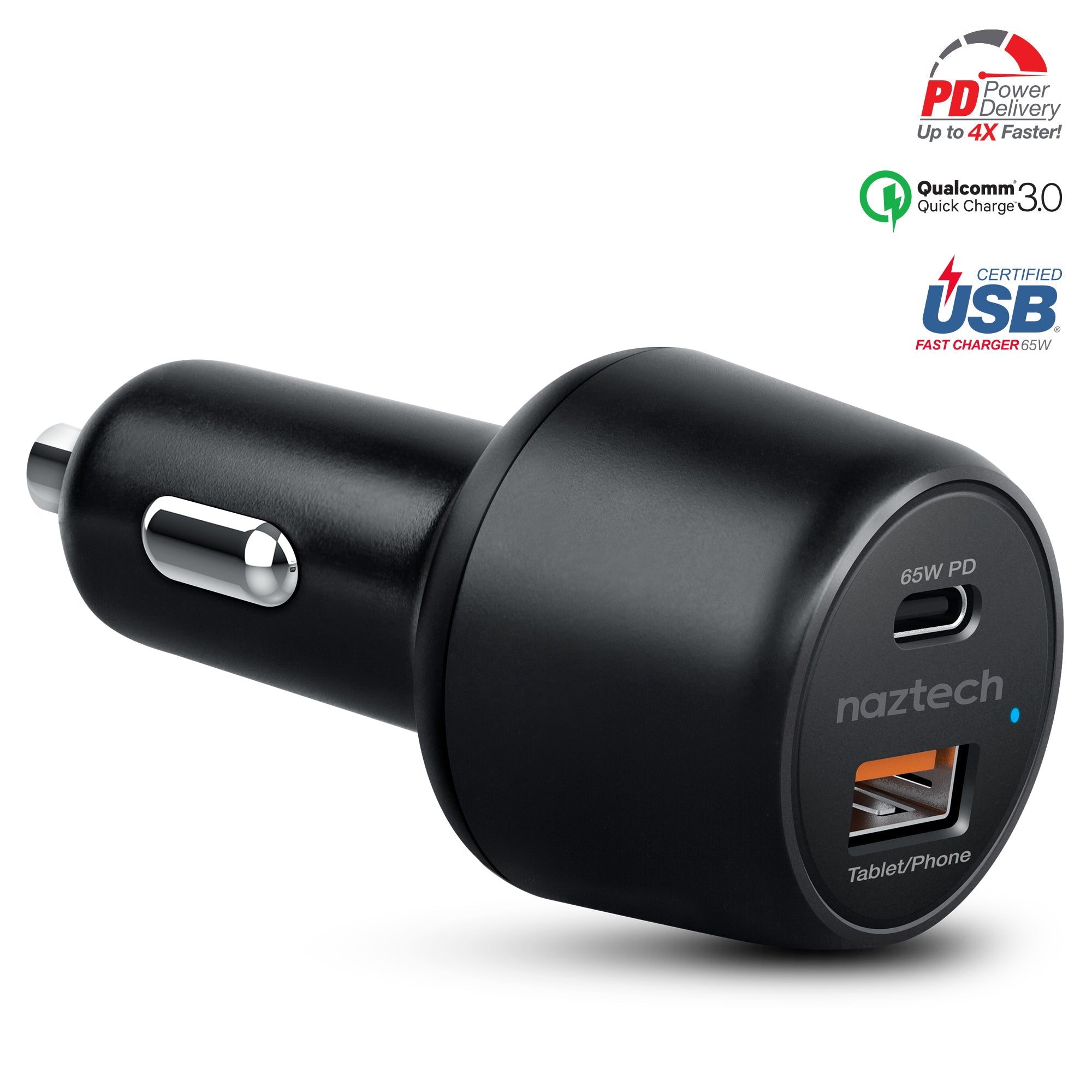 Naztech SpeedMax65 PD65W + QC3 Car Charger Jupiter Gear Home