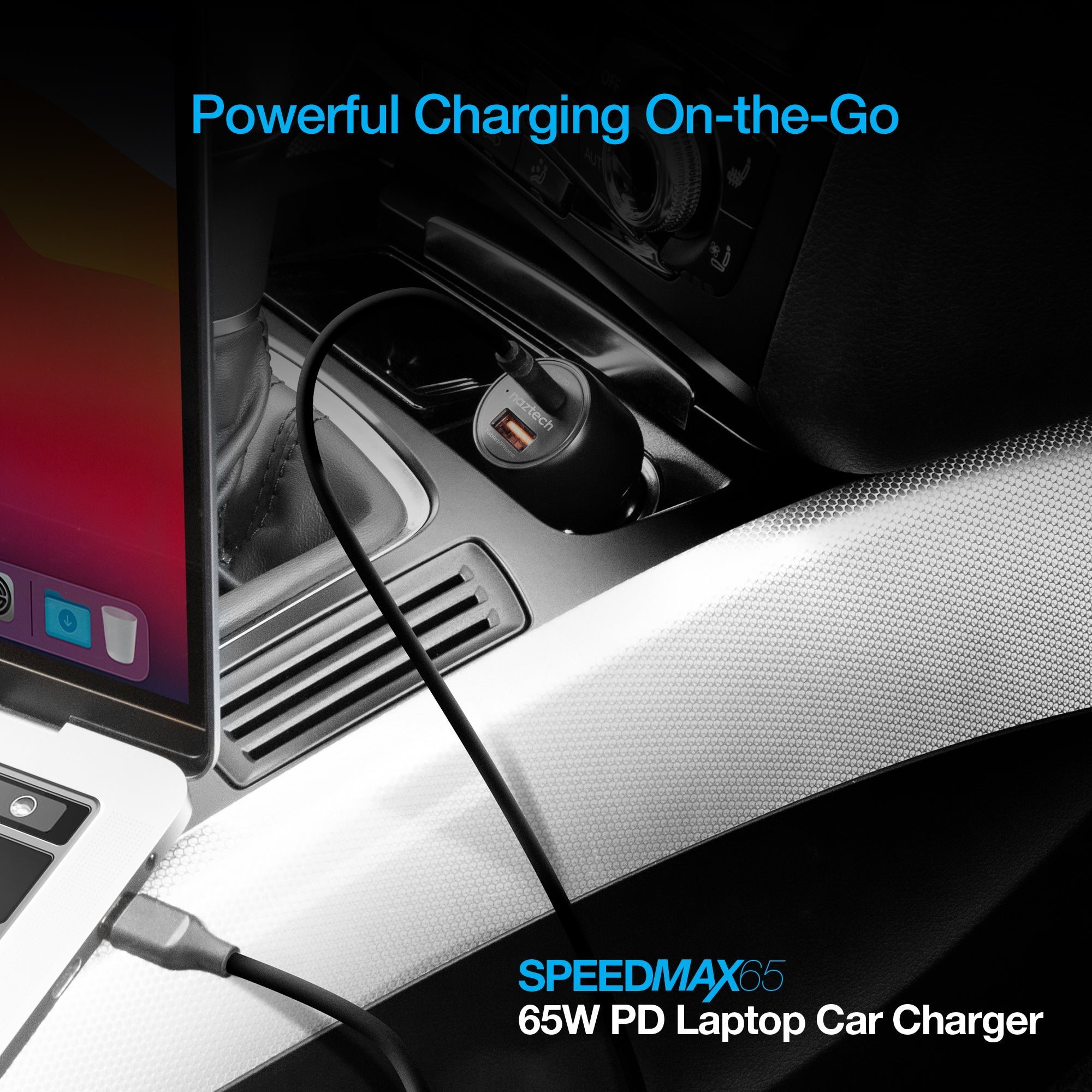 Naztech SpeedMax65 PD65W + QC3 Car Charger Jupiter Gear Home