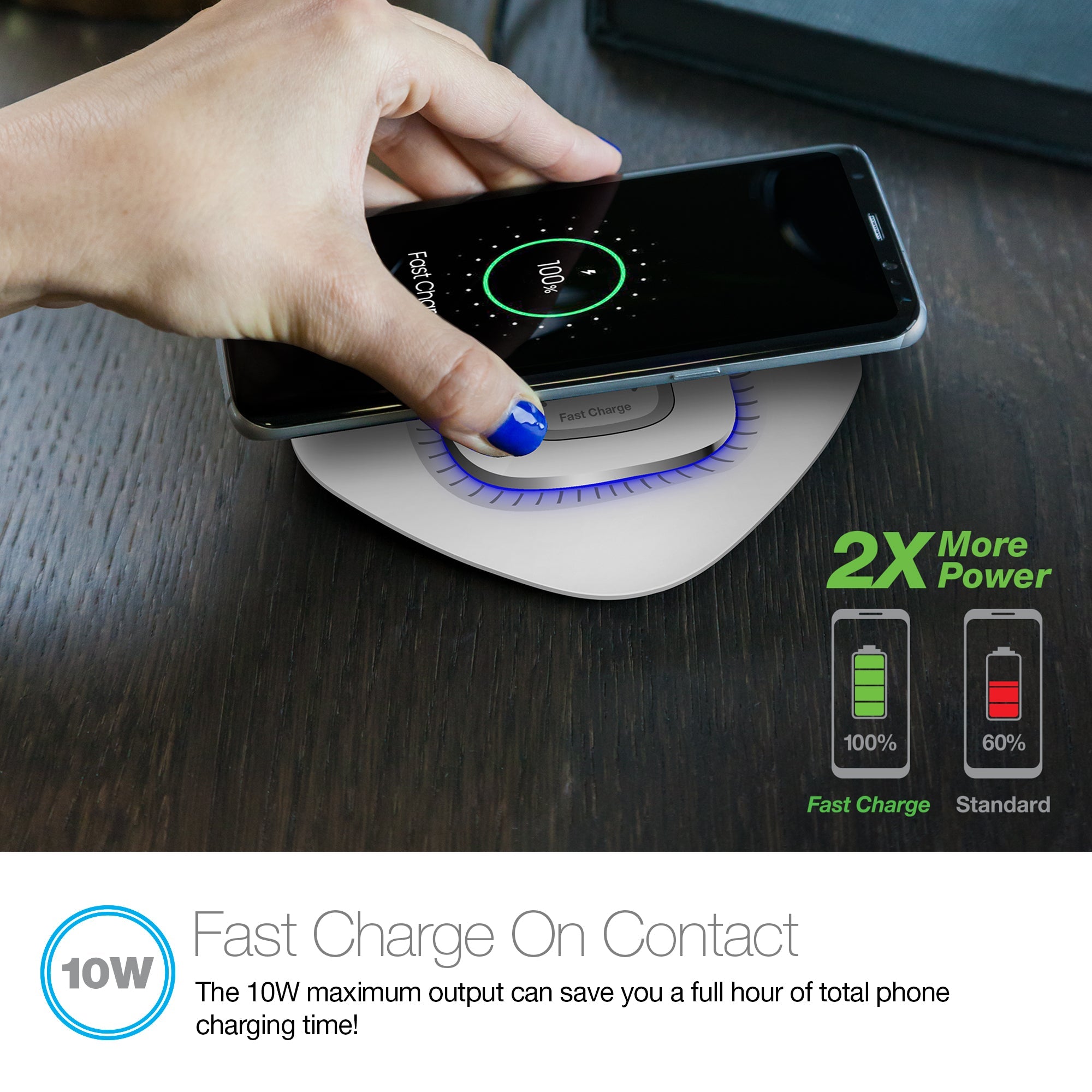 Naztech Power Pad Qi Wireless Fast Charger Jupiter Gear Home