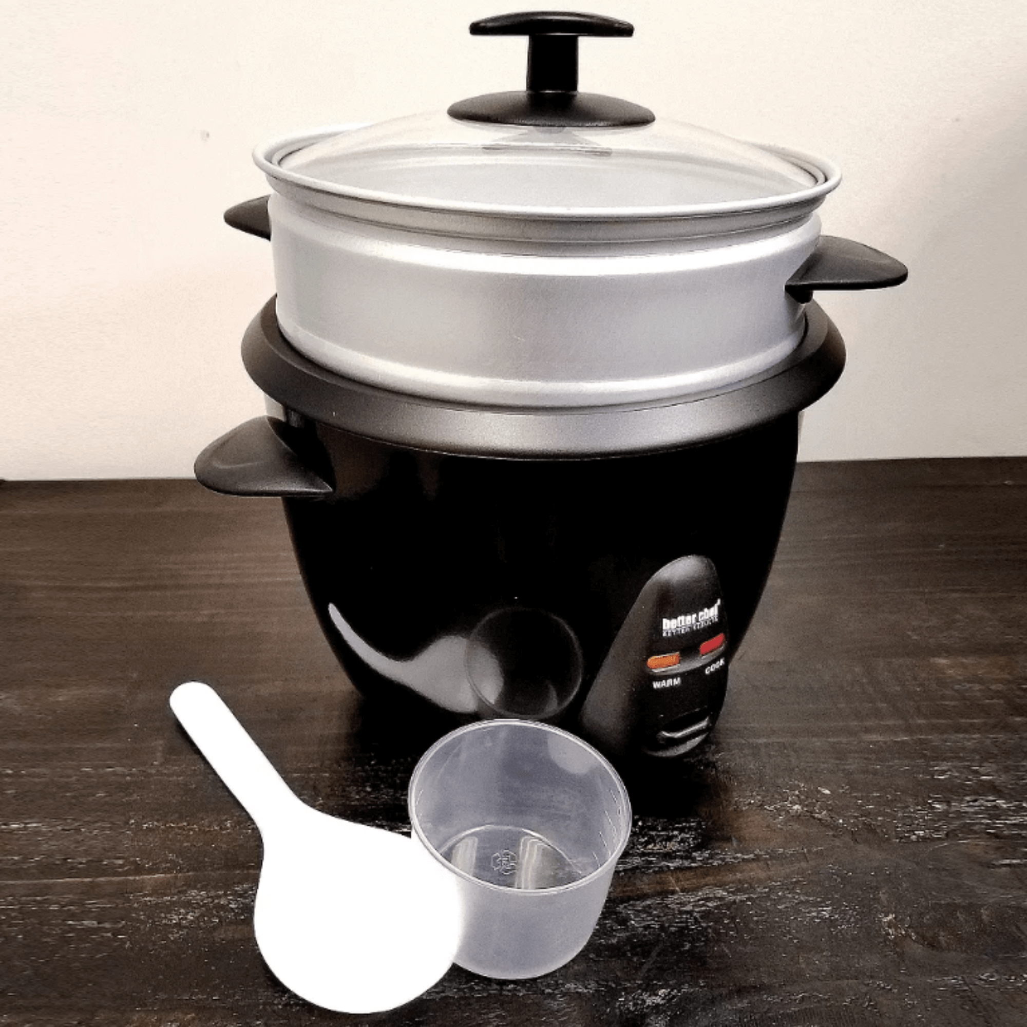 Better Chef 5-Cup - 10-Cup Cooked - Rice Cooker with Steamer and Non-Stick Pot Jupiter Gear Home