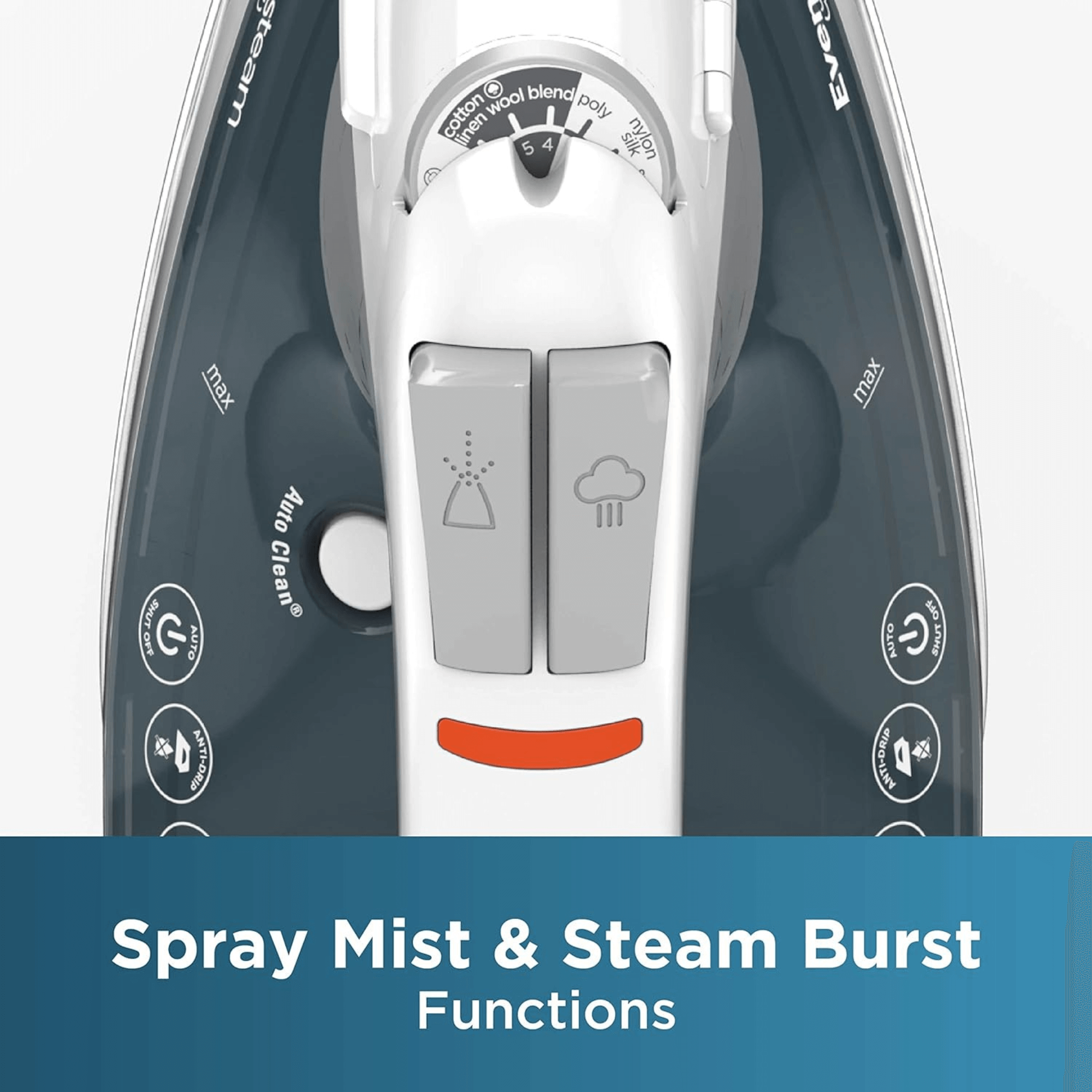 Black & Decker One Step Steam Iron with EvenSteam Stainless Steel Soleplate Jupiter Gear Home