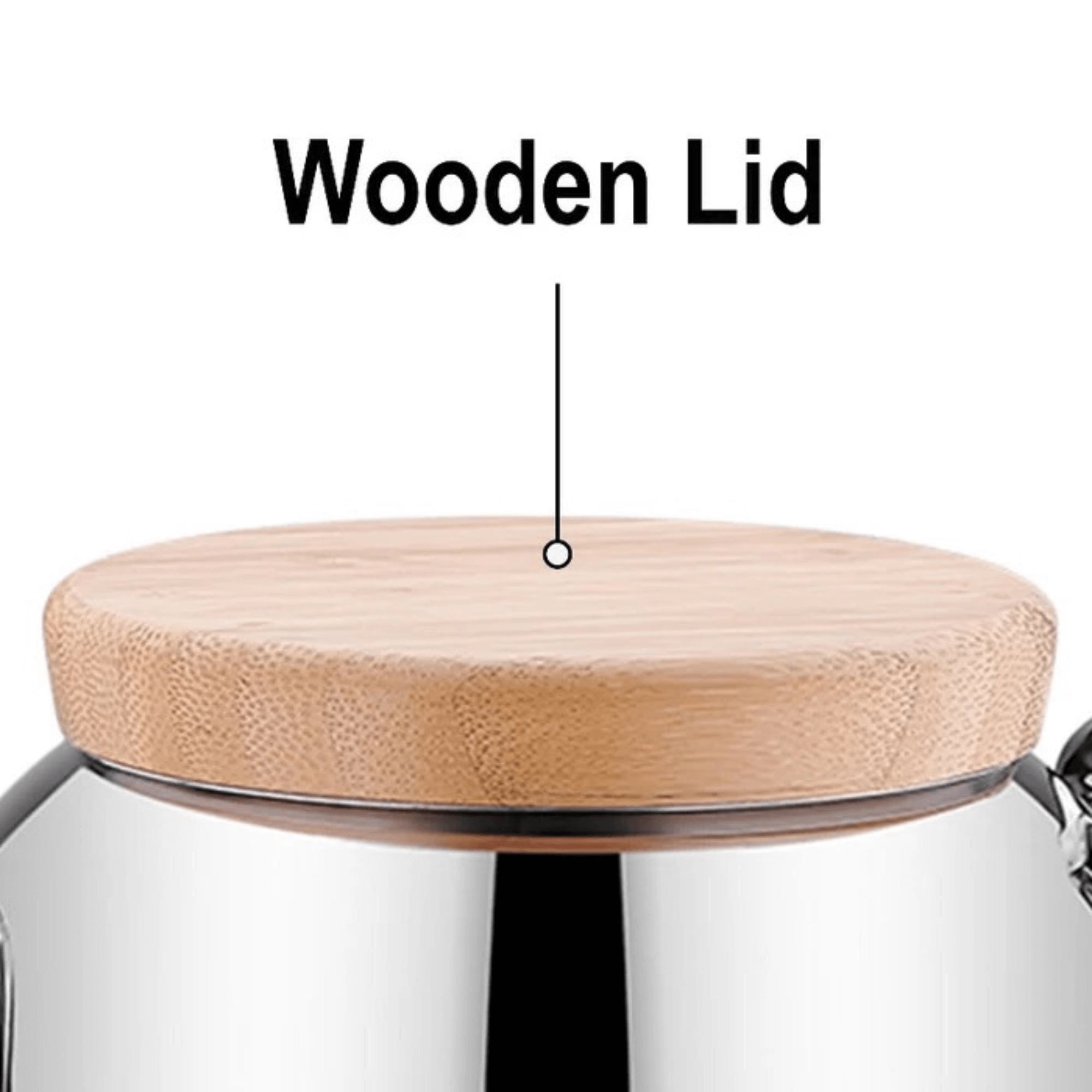 Korkmaz Montana Stainless Steel 2.3L Teapot with Wooden Lid Jupiter Gear Home