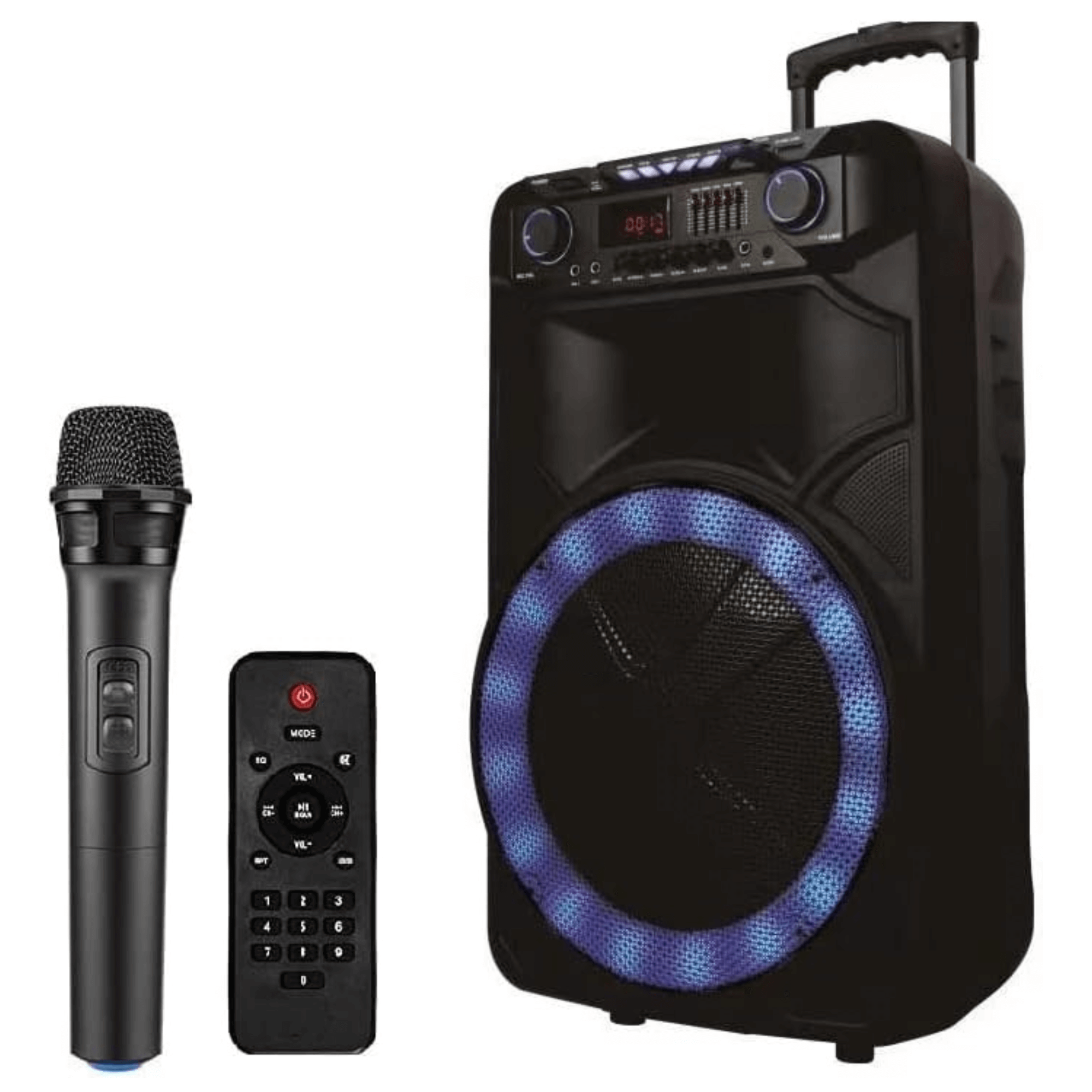 Norcent 15" Portable Bluetooth Speaker System with Sound-Activated LED Lights Jupiter Gear Home
