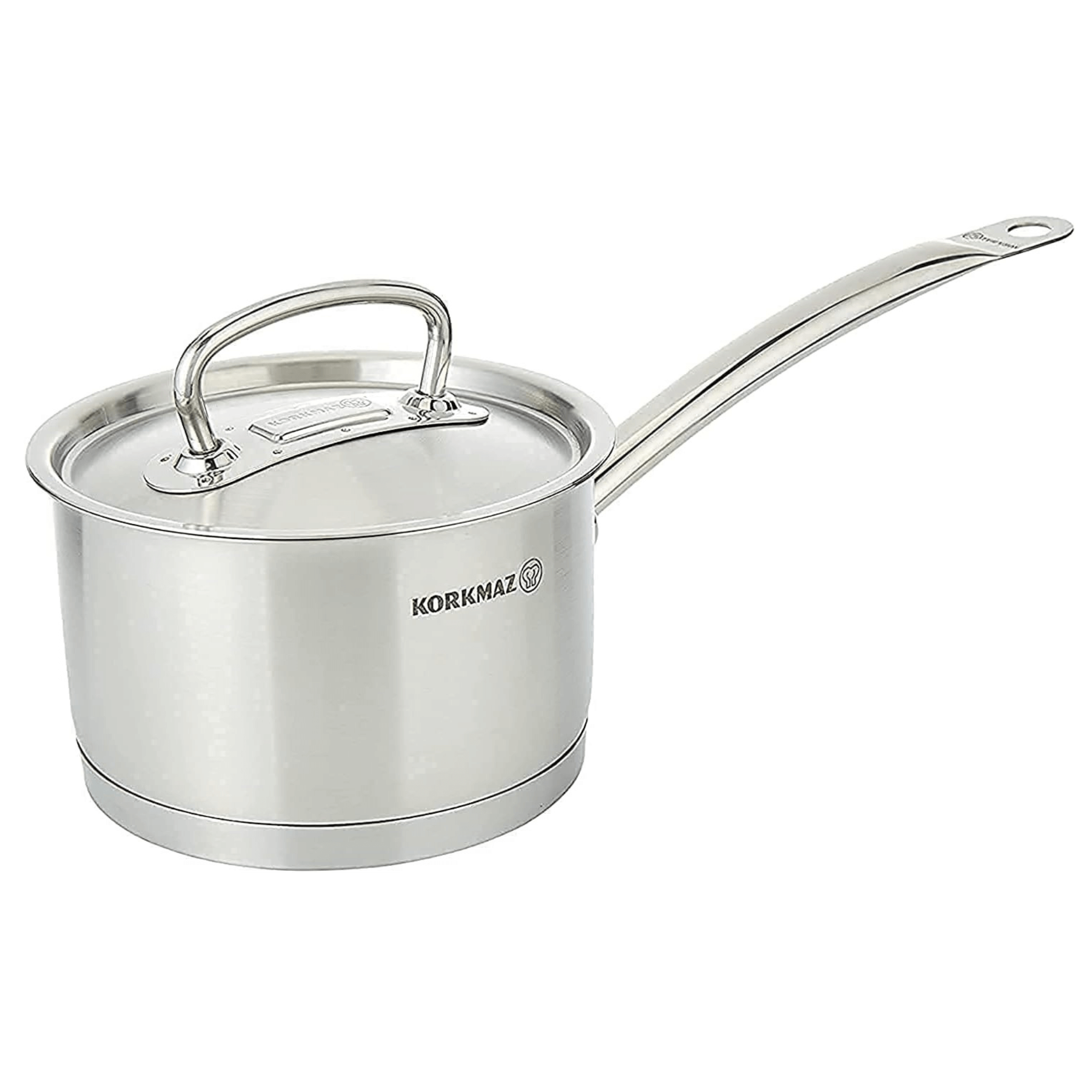 Korkmaz Proline 2Qt Stainless Steel Saucepan with High Profile Lid Jupiter Gear Home
