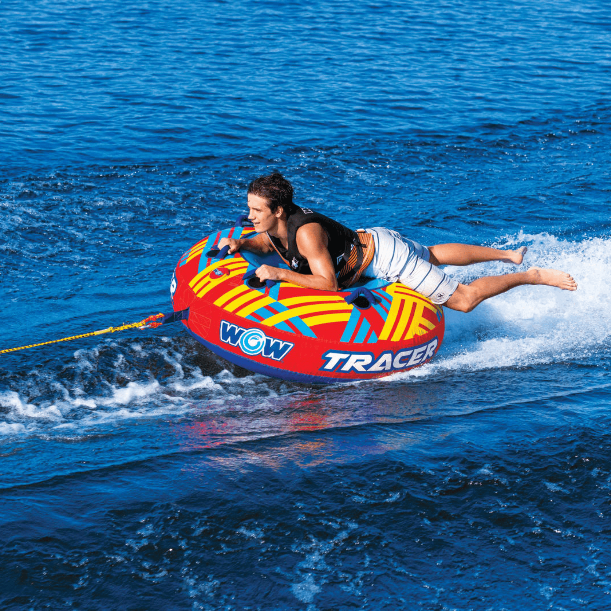 WOW Watersports Tracer Snow Tube Towable for Summer & Winter Action Jupiter Gear Home