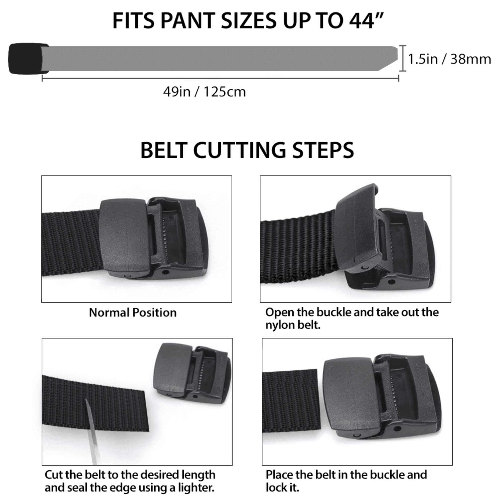 XGear Tactical Adjustable Nylon Belt with Plastic Buckle Jupiter Gear Home
