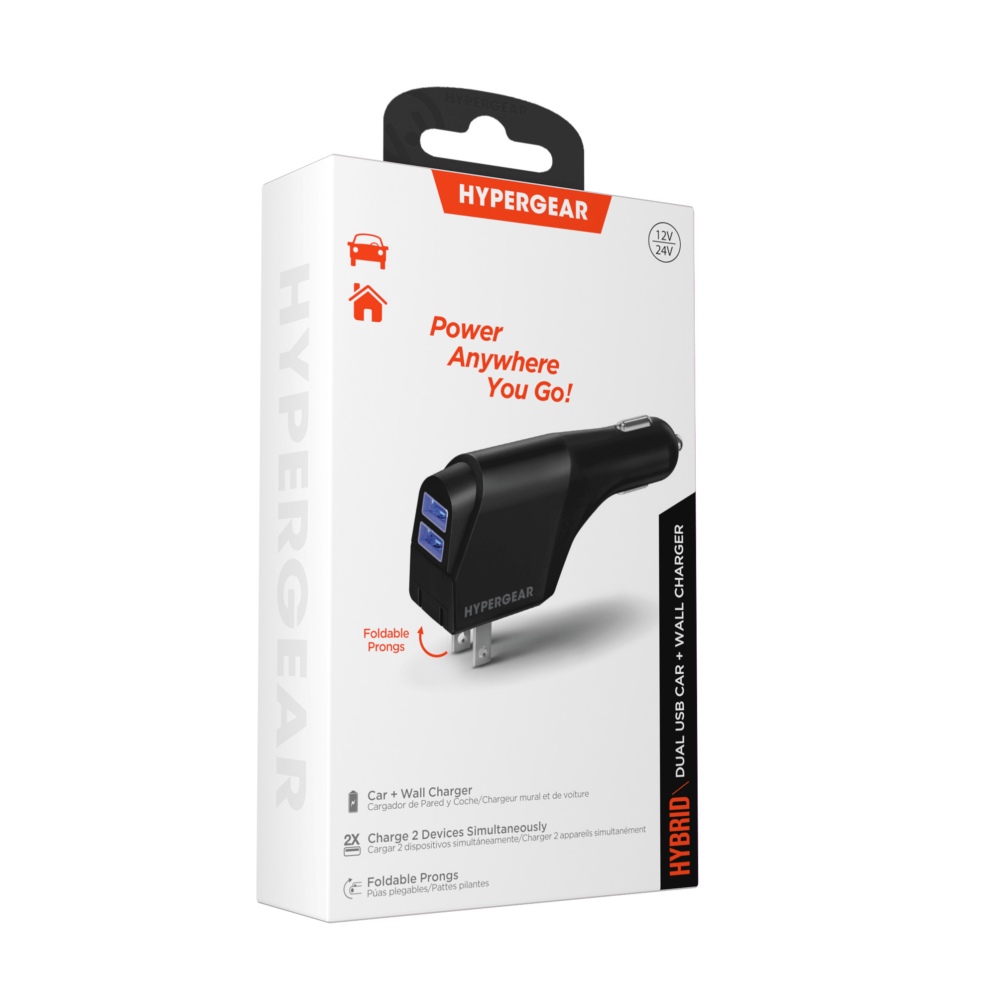 HyperGear Hybrid 2.1A Dual USB Car/Wall Charger Jupiter Gear Home