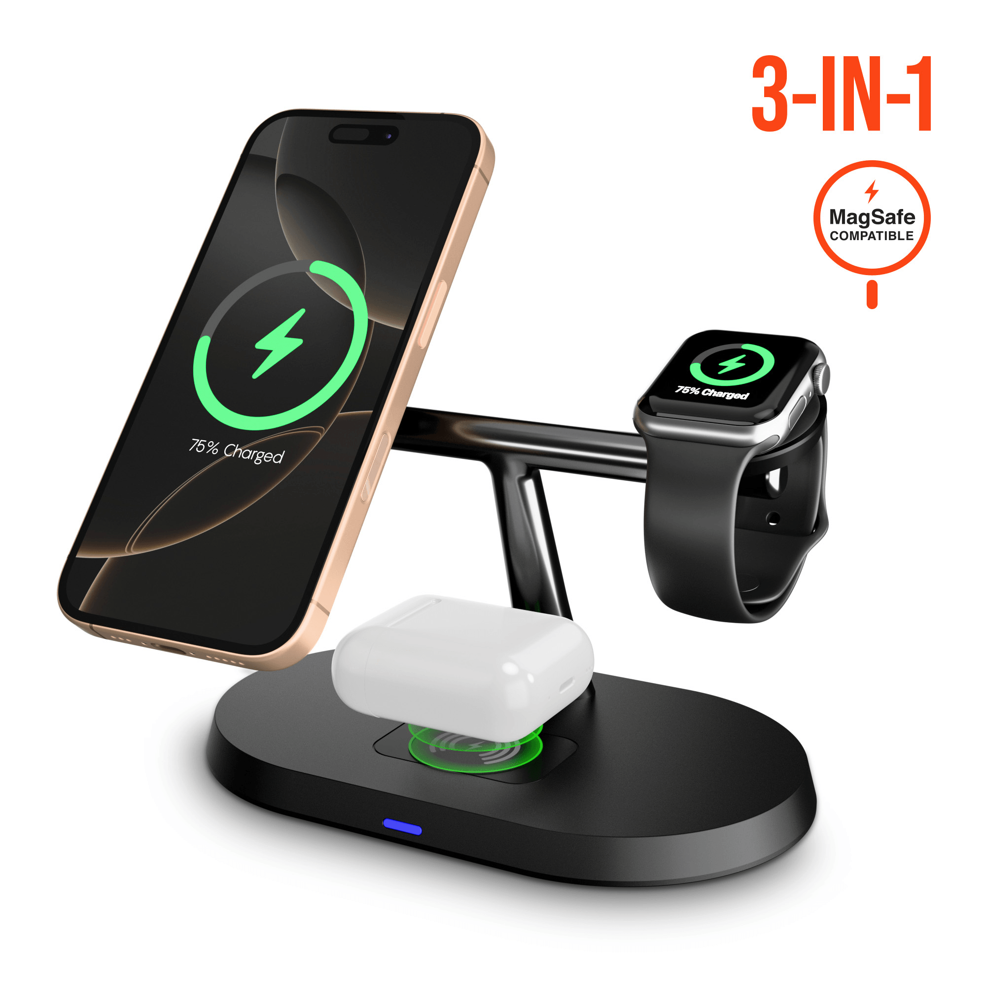 HyperGear MaxCharge Pro 3-in-1 Magsafe Charging Stand Jupiter Gear Home