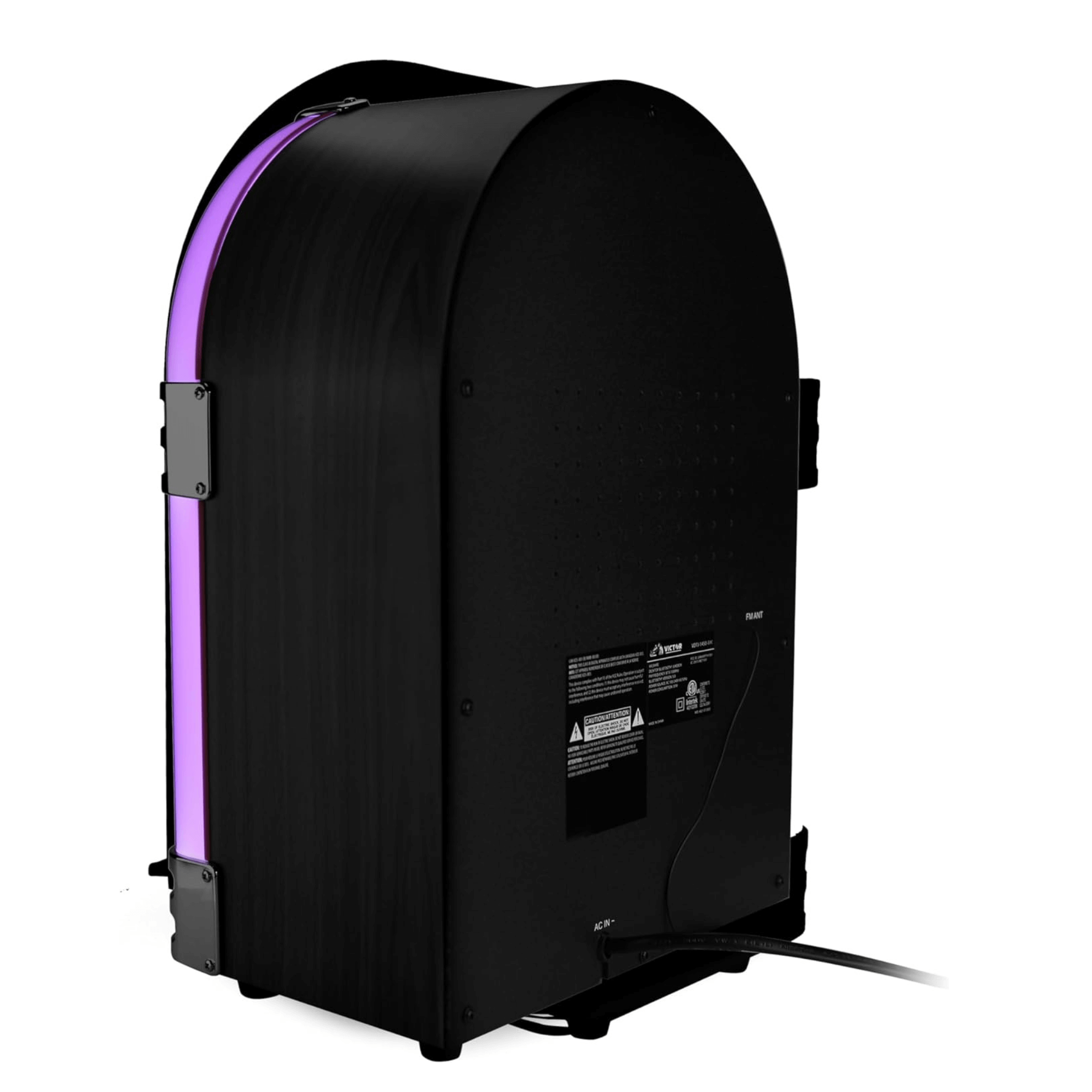 Victor Wilshire Bluetooth Jukebox with Multicolor LED Lighting and FM Radio Jupiter Gear Home