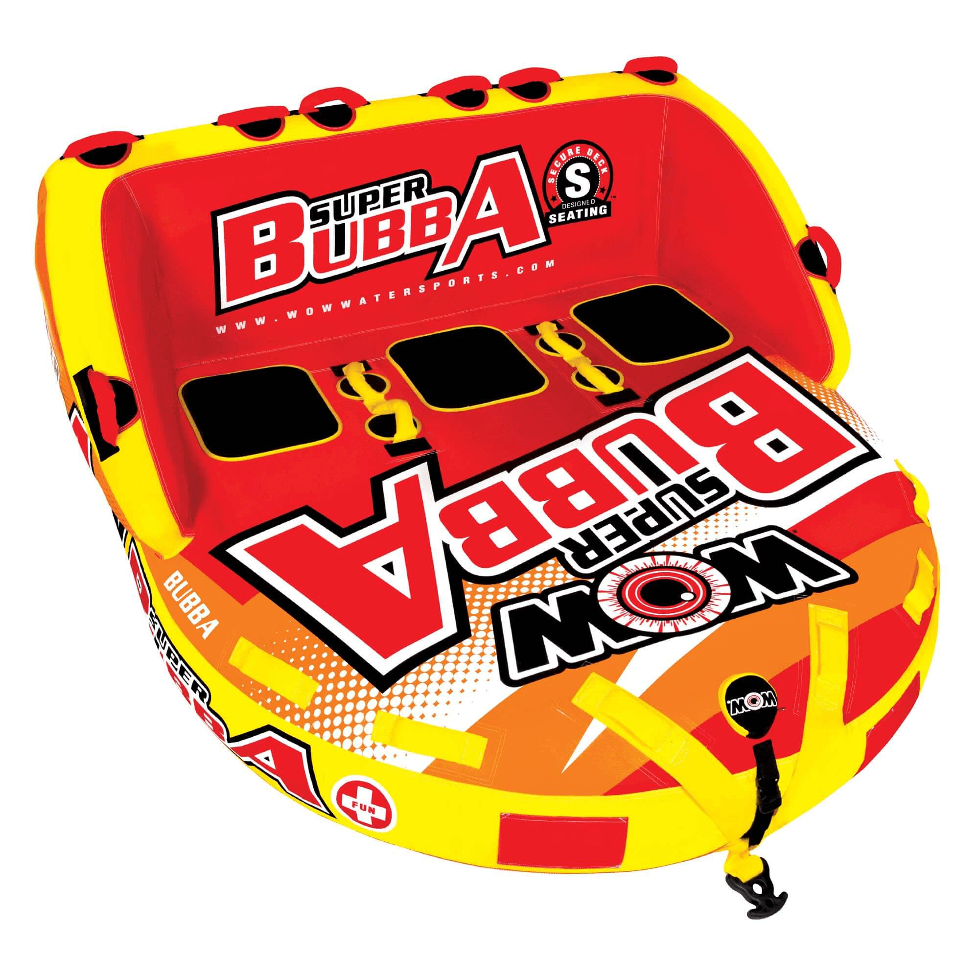 WOW Watersports Super Bubba 1-3 Person Inflatable Towable Deck Tube Jupiter Gear Home