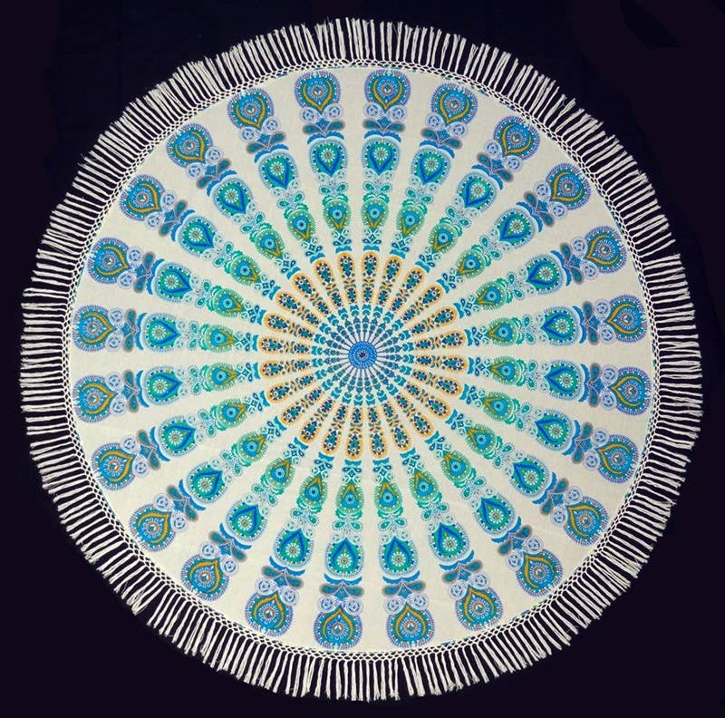 Boho Mandala Tapestry Table cloth wall cover beach Round blanket DC-OMSutra