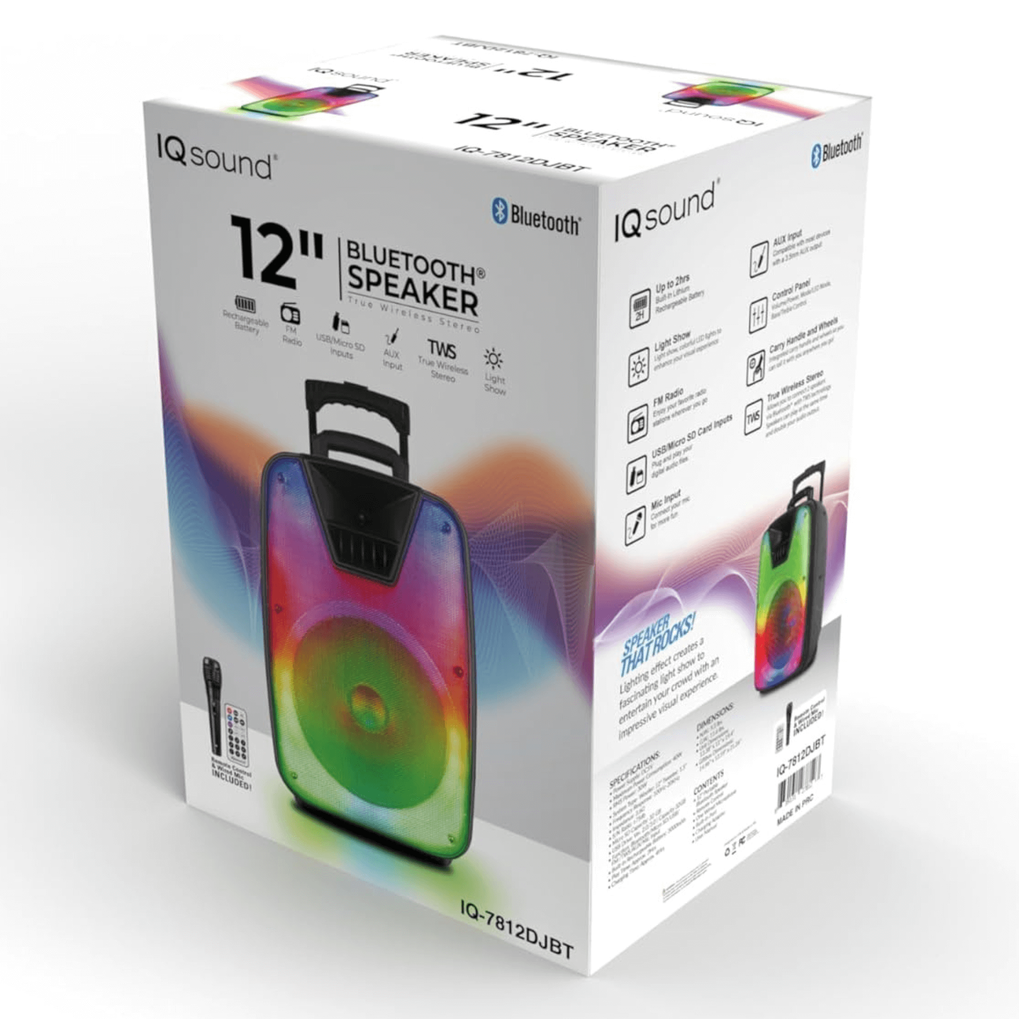 Supersonic 12" Portable Bluetooth DJ Speaker Jupiter Gear Home
