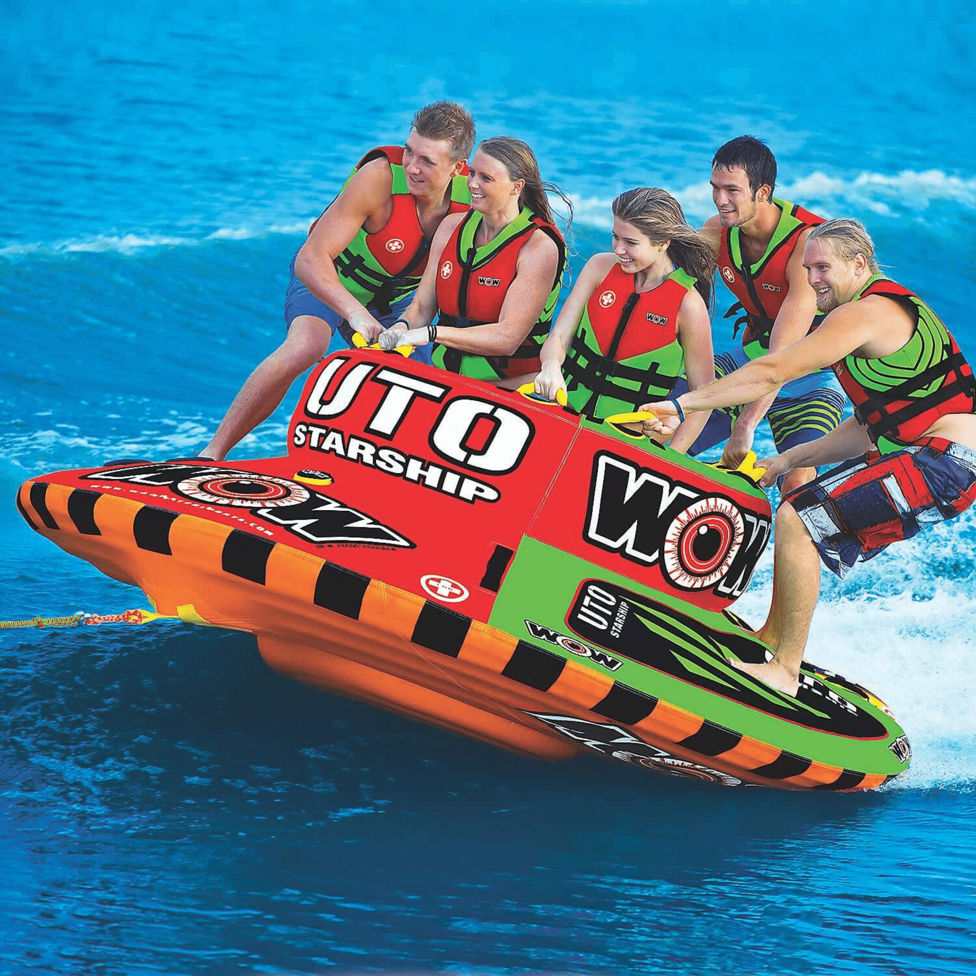 WOW Watersports UTO Starship Up to 5 Person Towable with Outside Deck Jupiter Gear Home