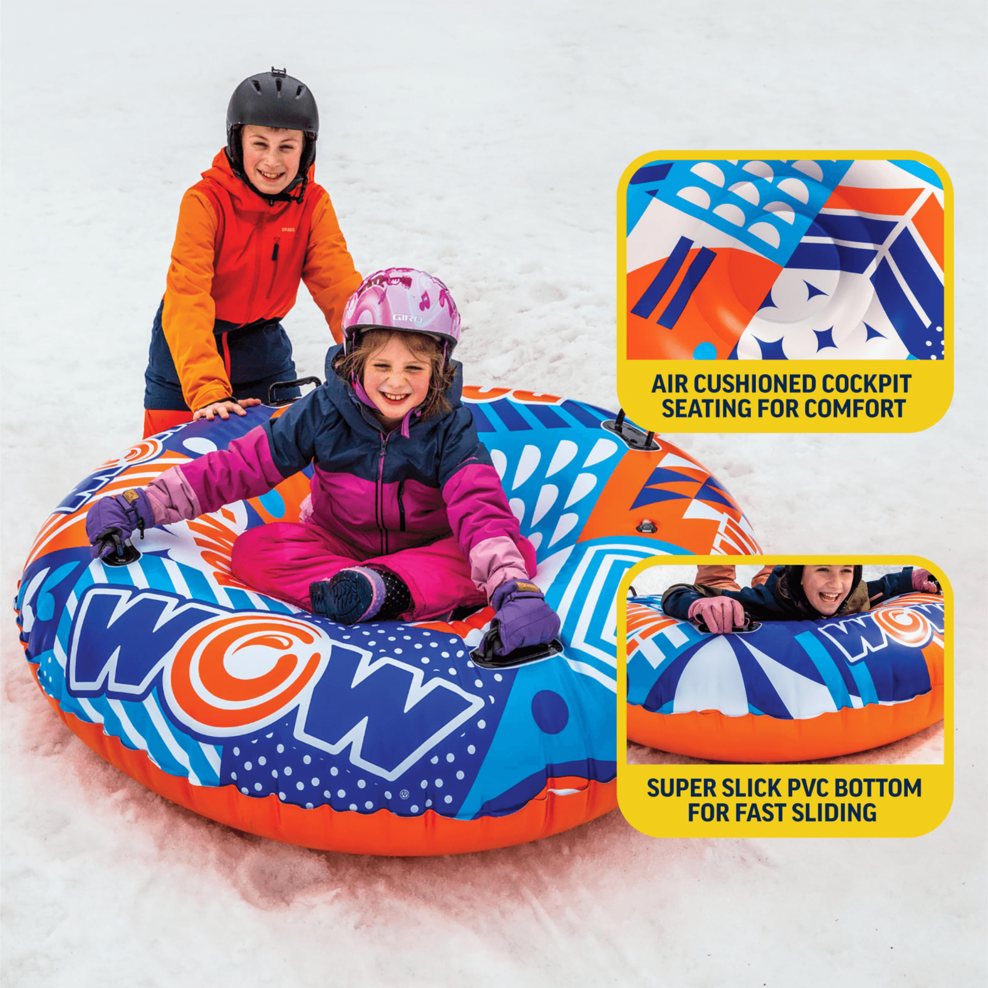 WOW Watersports POW! WOW Snow Tube for Up to 2 People Jupiter Gear Home