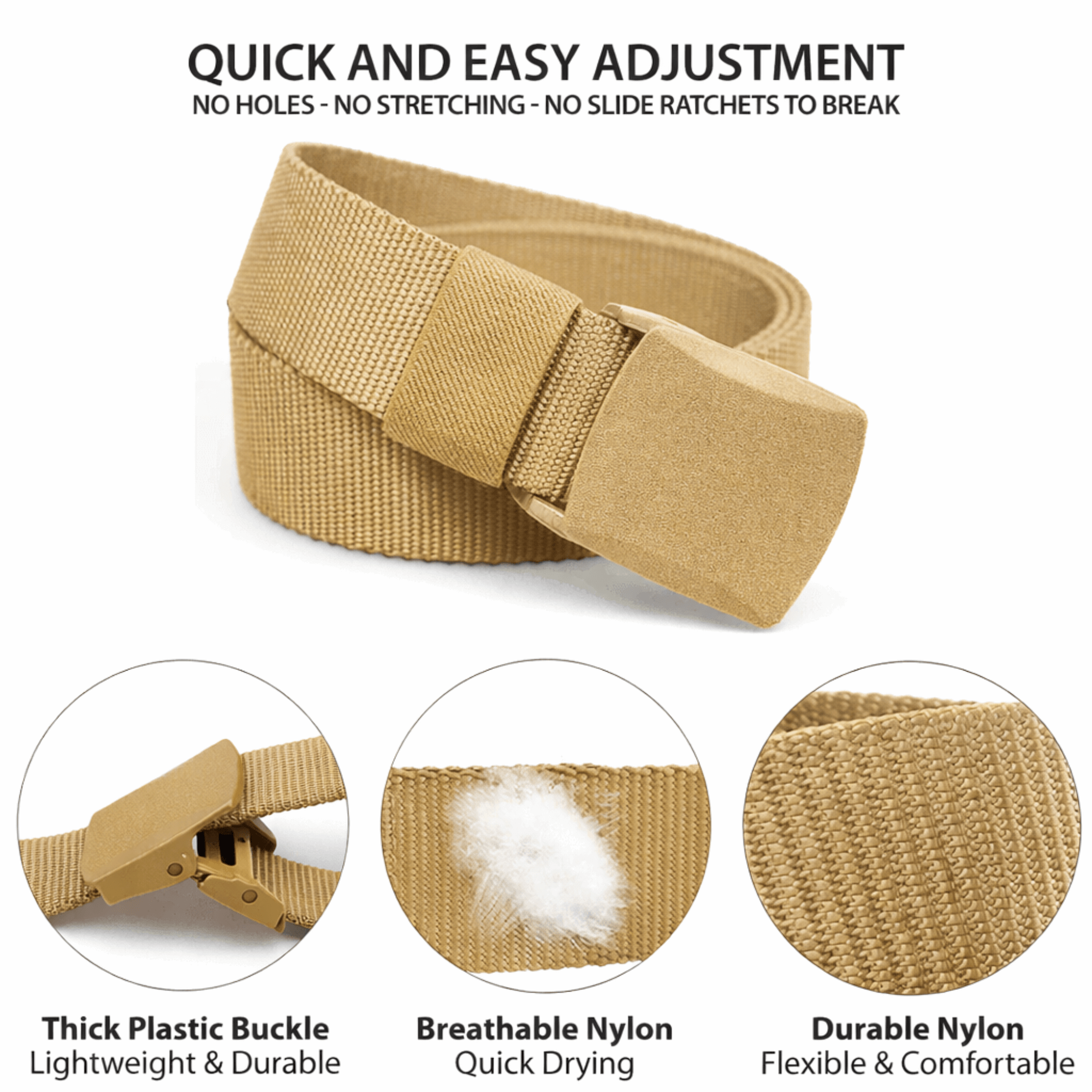 XGear Tactical Adjustable Nylon Belt with Plastic Buckle Jupiter Gear Home