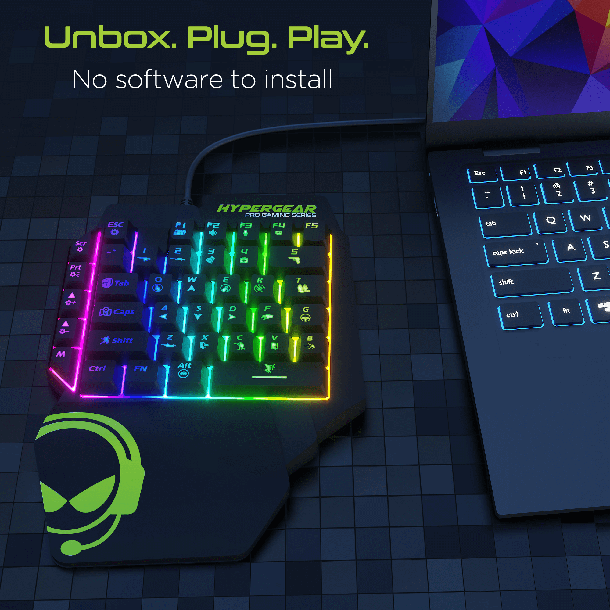 HyperGear KeyVictory One-Handed Gaming Keypad Jupiter Gear Home