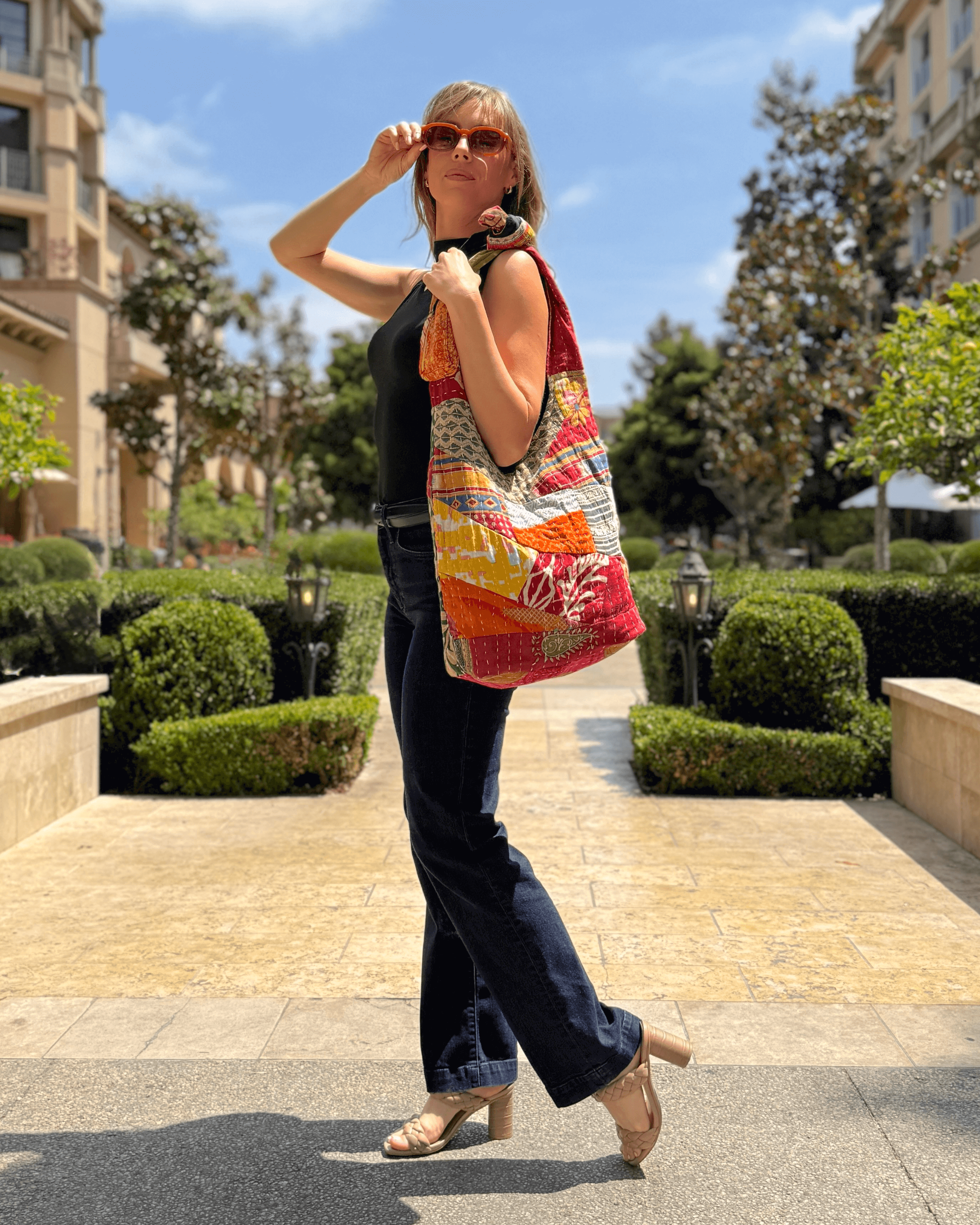 Kathmandu Collection Kantha Patchwork Hobo Bag Jupiter Gear Home
