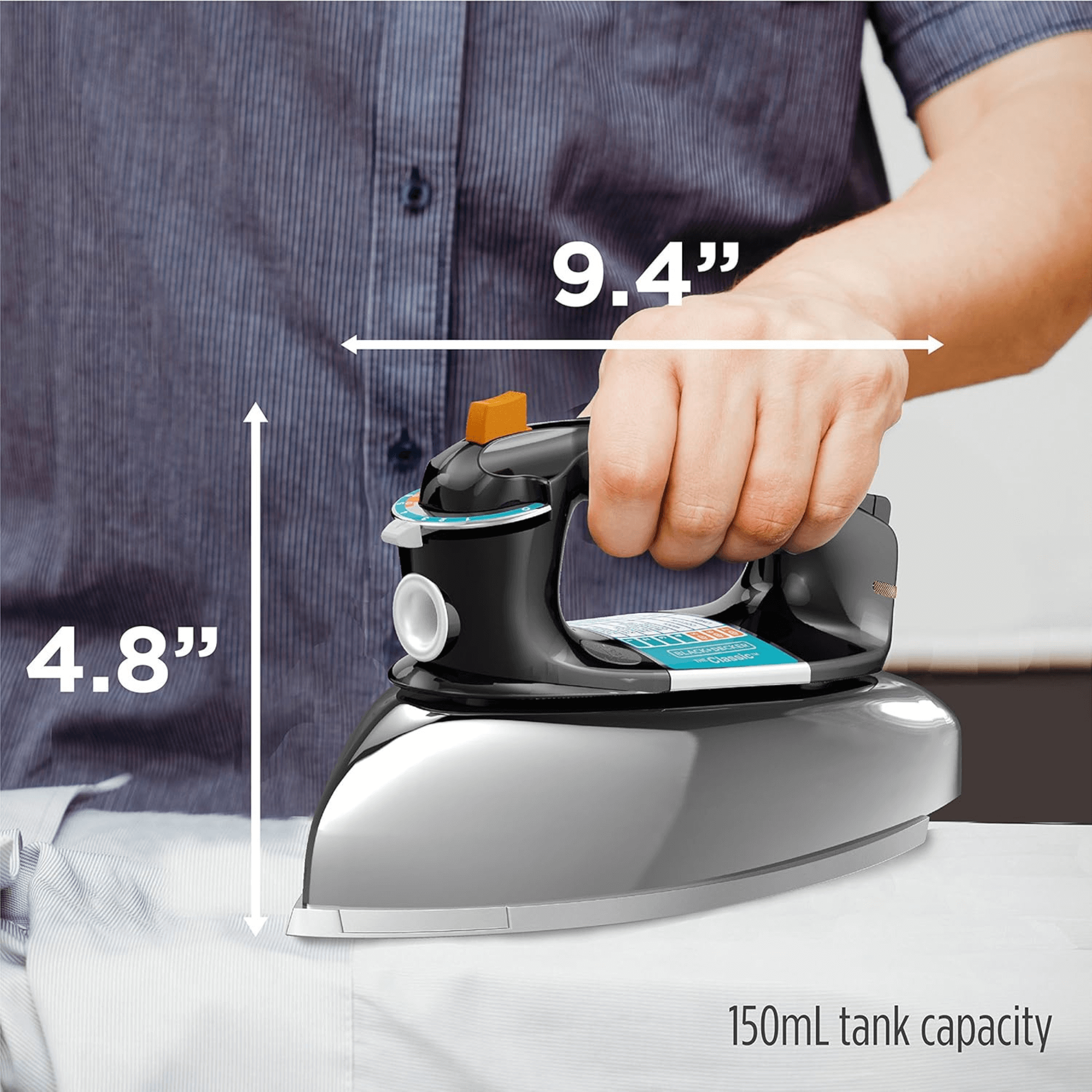 Black & Decker Classic Auto-Shutoff Iron with Aluminum Soleplate Jupiter Gear Home