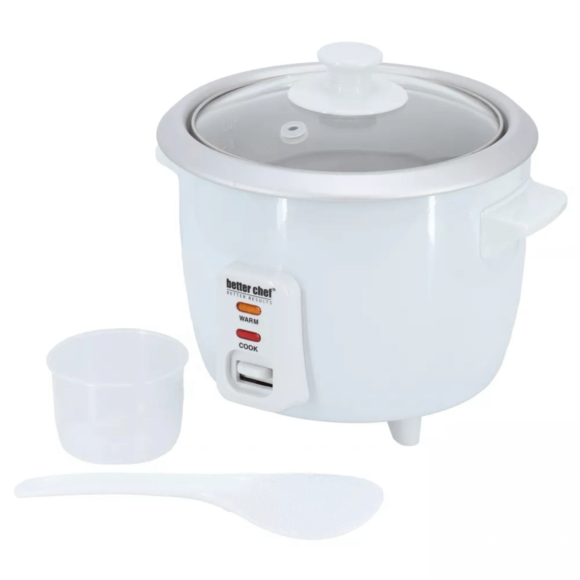 Better Chef 3 Cup - 6 Cups Cooked - Rice Cooker with Measuring Cup and Rice Paddle Jupiter Gear Home