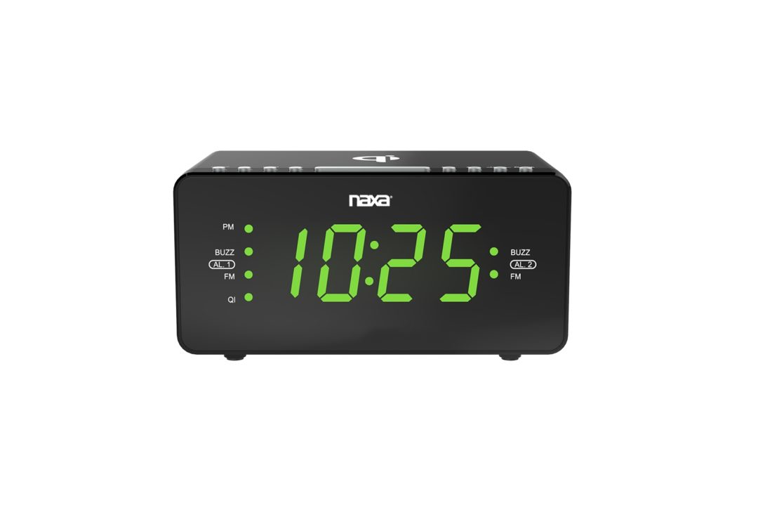Naxa Dual Alarm Clock with Qi Wireless Charging Function (NRC-191) Jupiter Gear Home