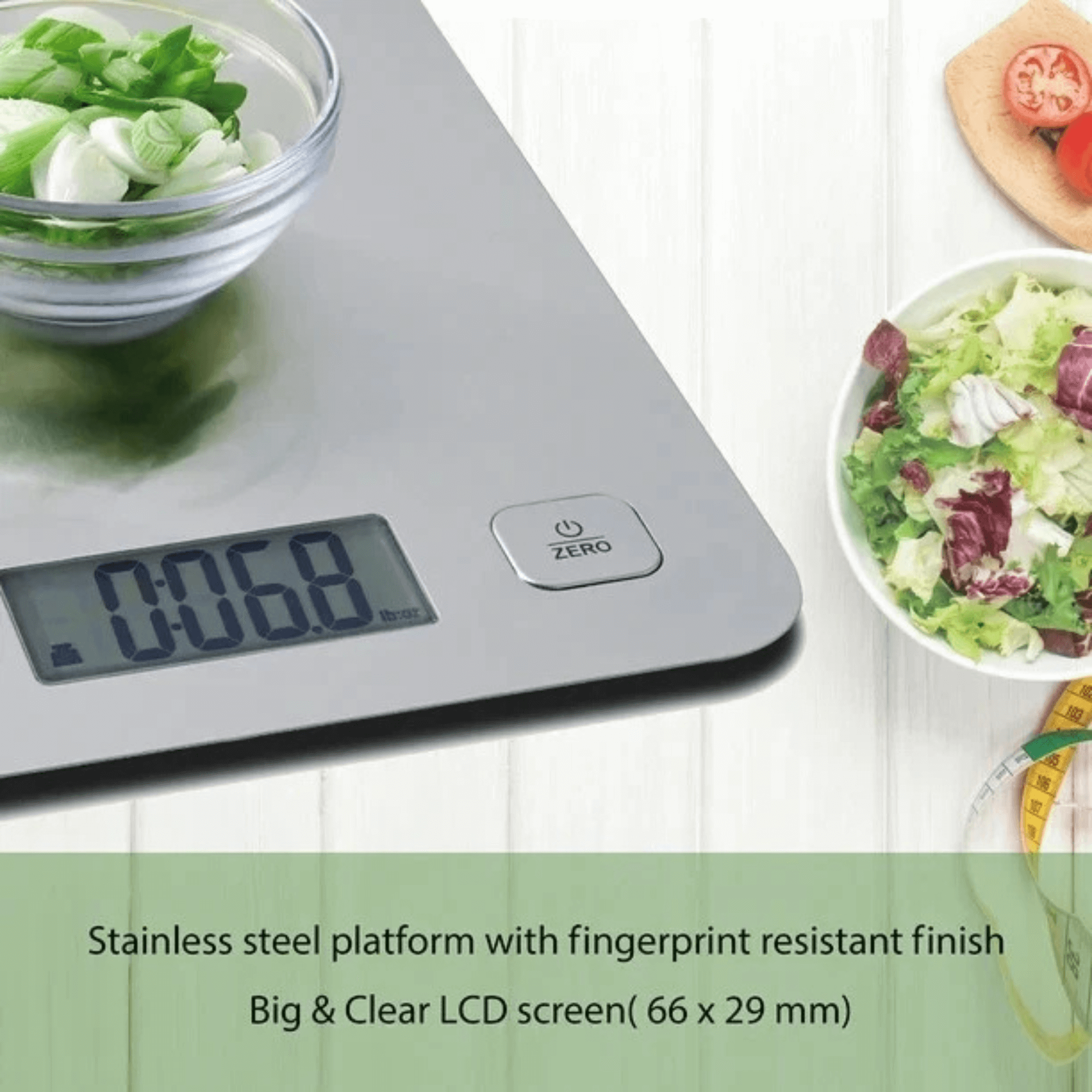 Mainstays Stainless Steel Digital Battery-Powered Kitchen Scale Jupiter Gear Home