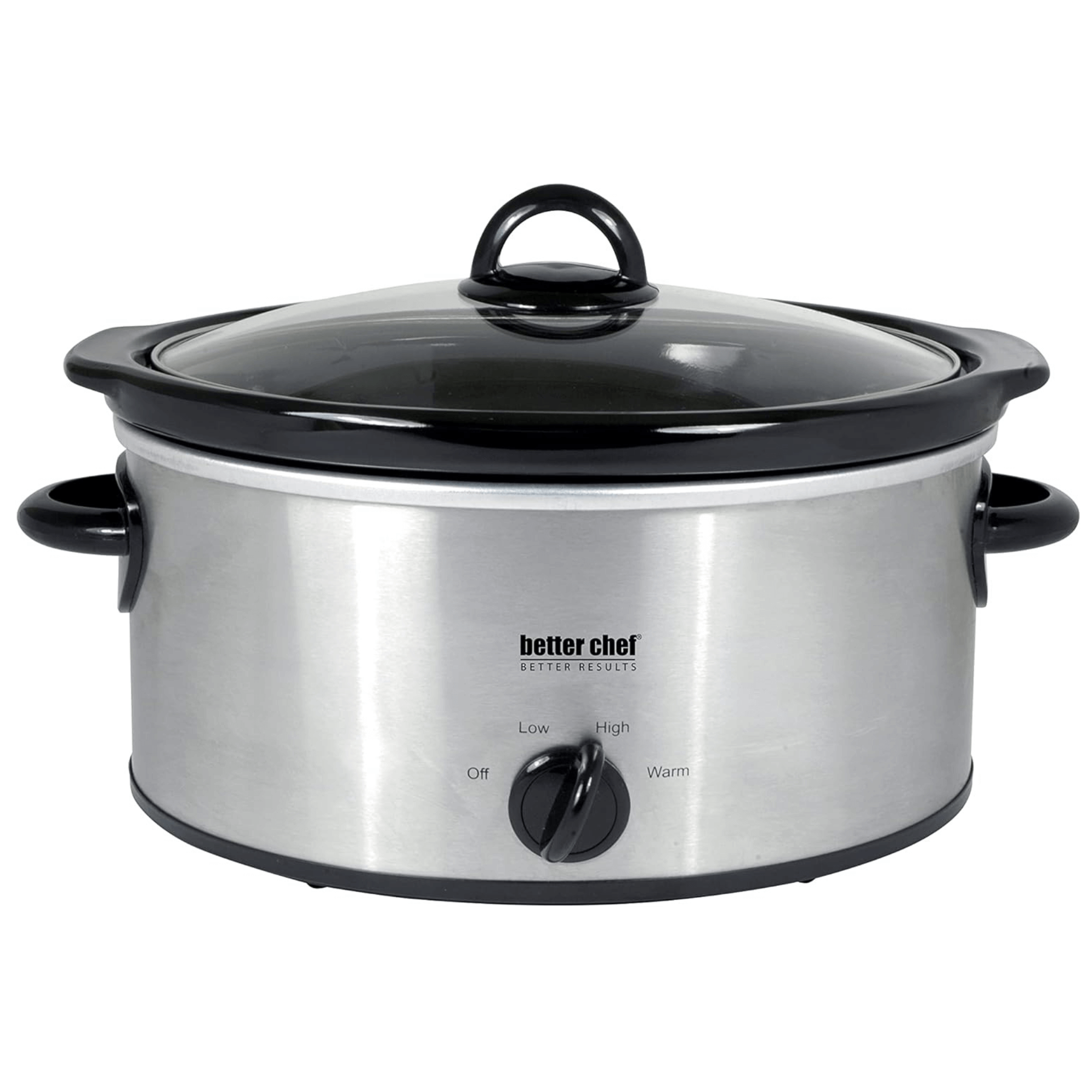 Better Chef 4-Quart Oval Slow Cooker in Brushed Stainless Steel Jupiter Gear Home
