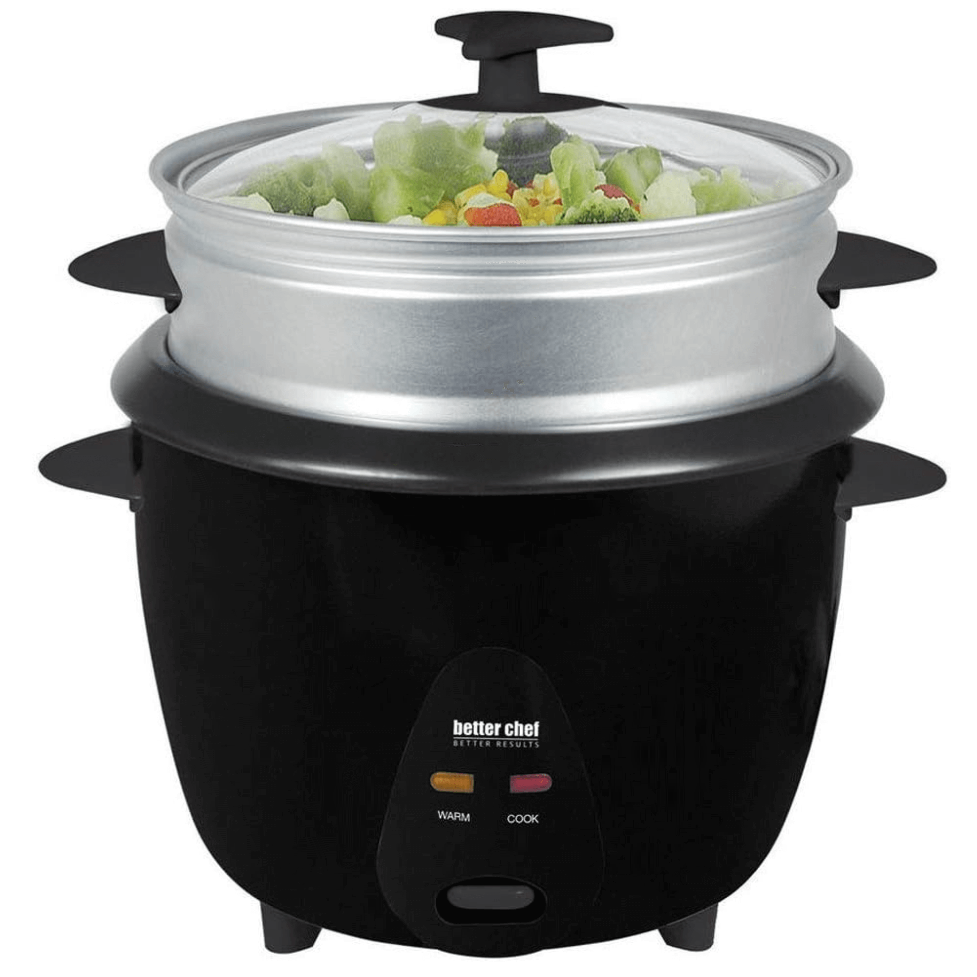 Better Chef 5-Cup - 10-Cup Cooked - Rice Cooker with Steamer and Non-Stick Pot Jupiter Gear Home
