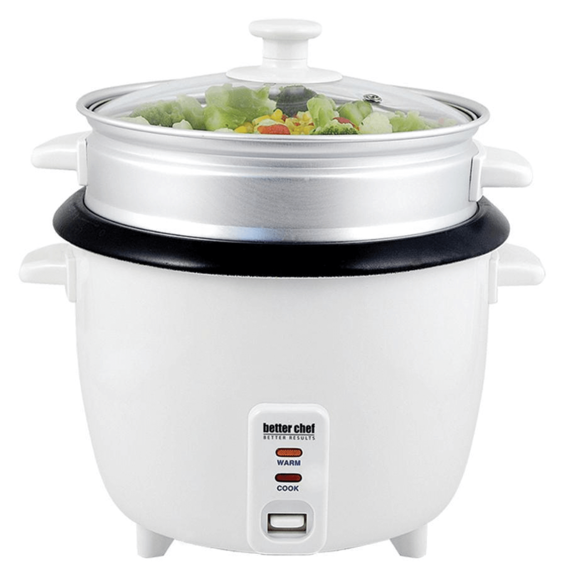 Better Chef 10-Cup - 20-Cup Cooked - Non-Stick Rice Cooker with Steamer Attachment Jupiter Gear Home