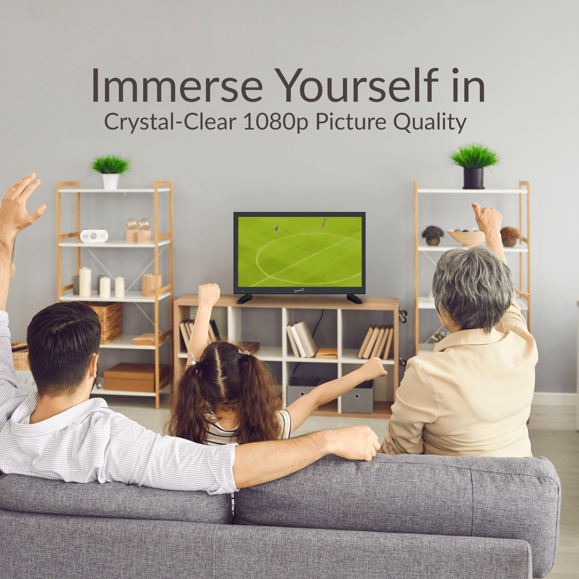 Supersonic 19" VIDAA ACDC Compatible LED Smart TV with Built-In WiFi Jupiter Gear Home