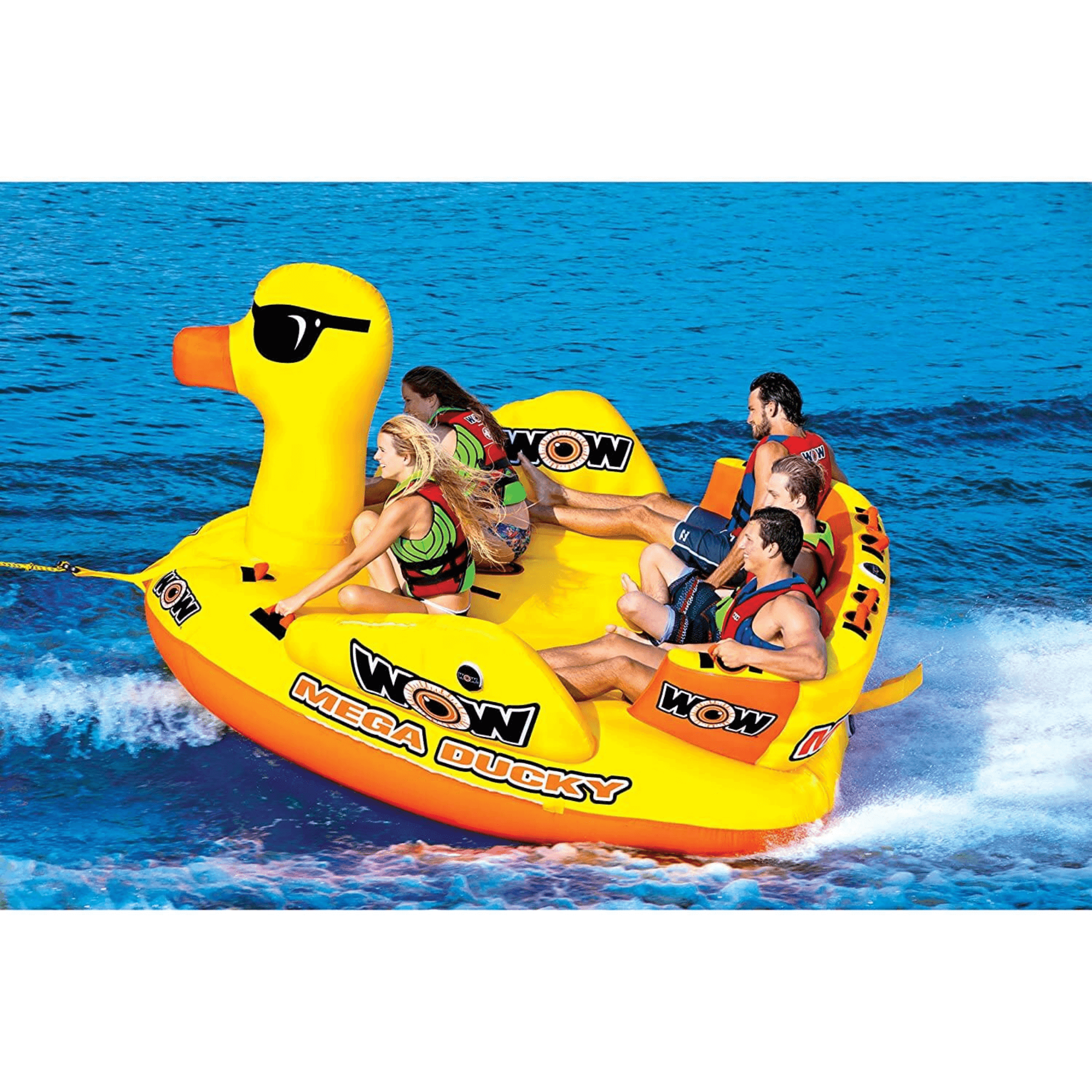 WOW Watersports Mega Ducky 5P Towable with Extra High Backrest Jupiter Gear Home