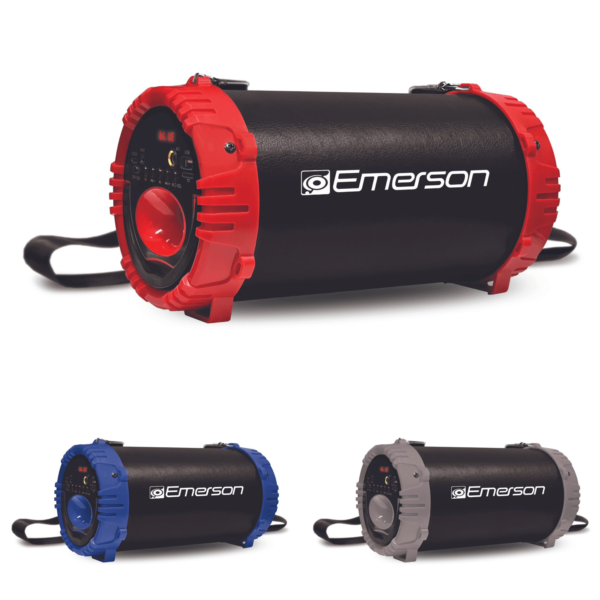 Emerson Portable Bluetooth Speaker with LED Lighting and Carrying Strap Jupiter Gear Home
