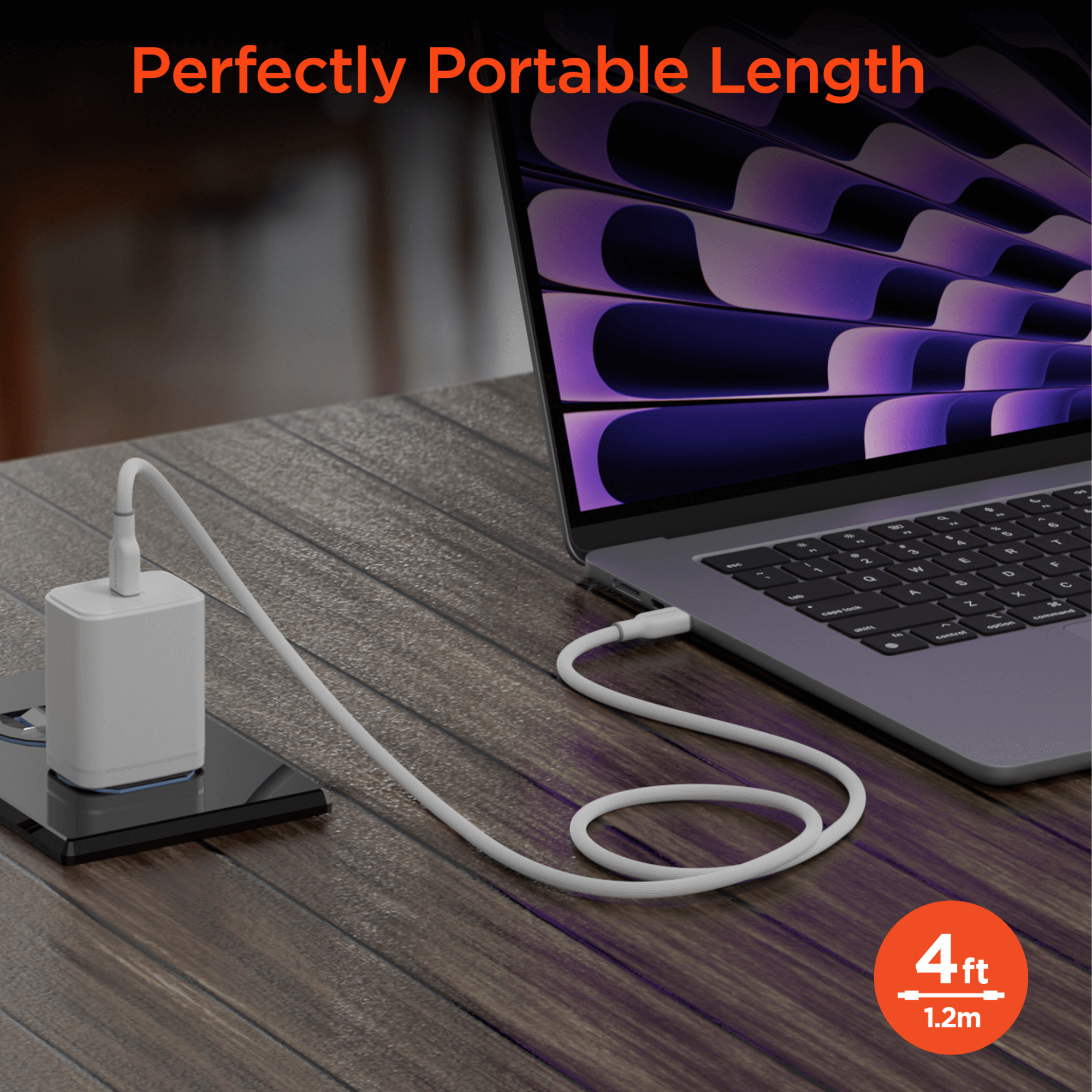 HyperGear Flexi PRO USB-C to USB-C Cable 4ft Jupiter Gear Home