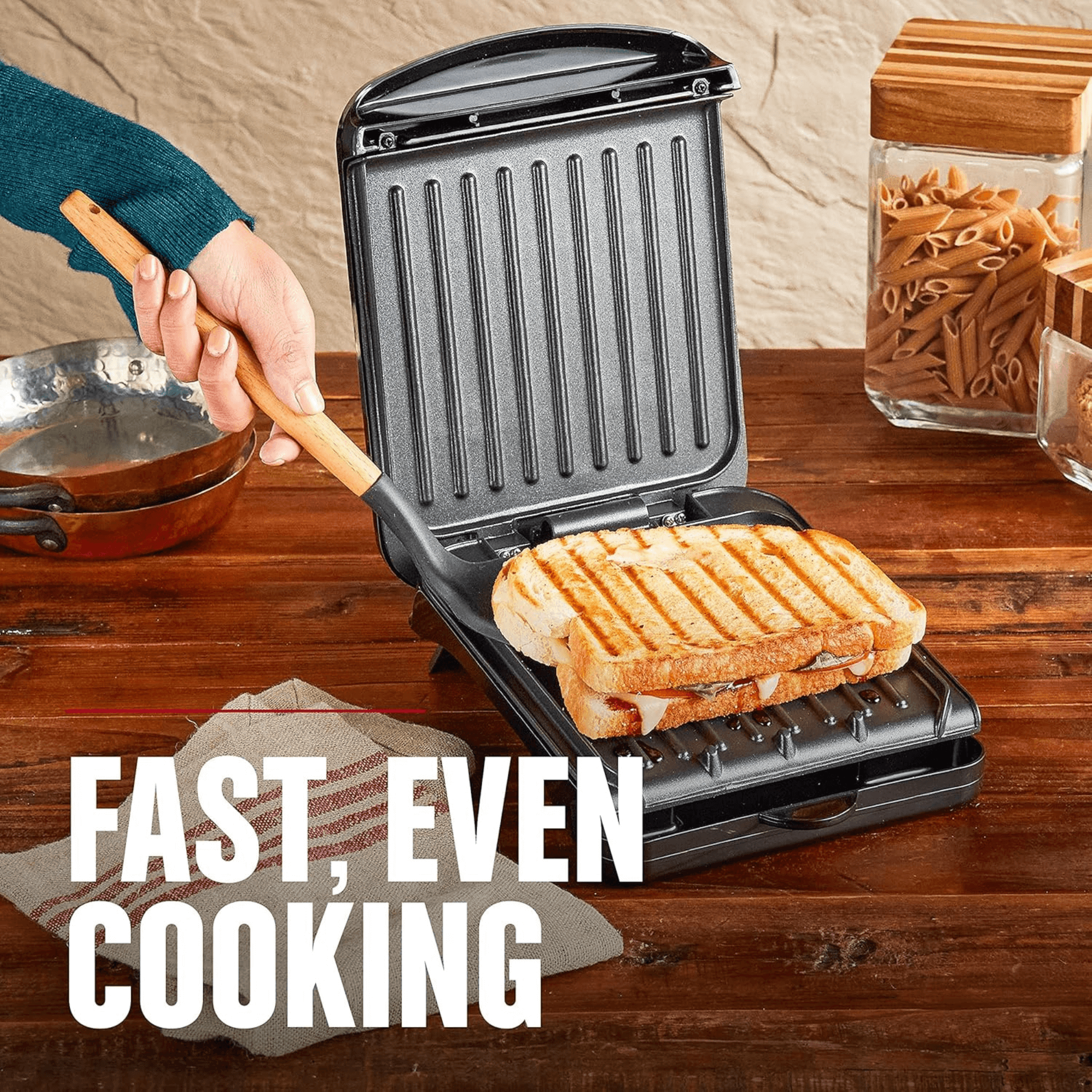 George Foreman 2-Serving Classic Plate Electric Indoor Grill and Panini Press Jupiter Gear Home