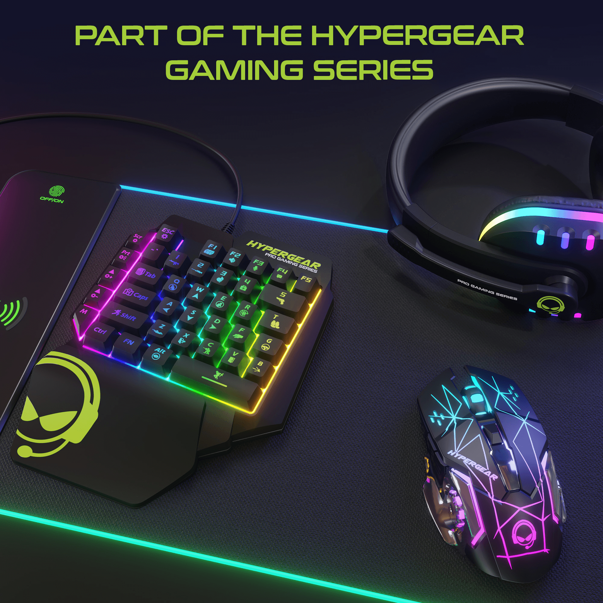 HyperGear KeyVictory One-Handed Gaming Keypad Jupiter Gear Home