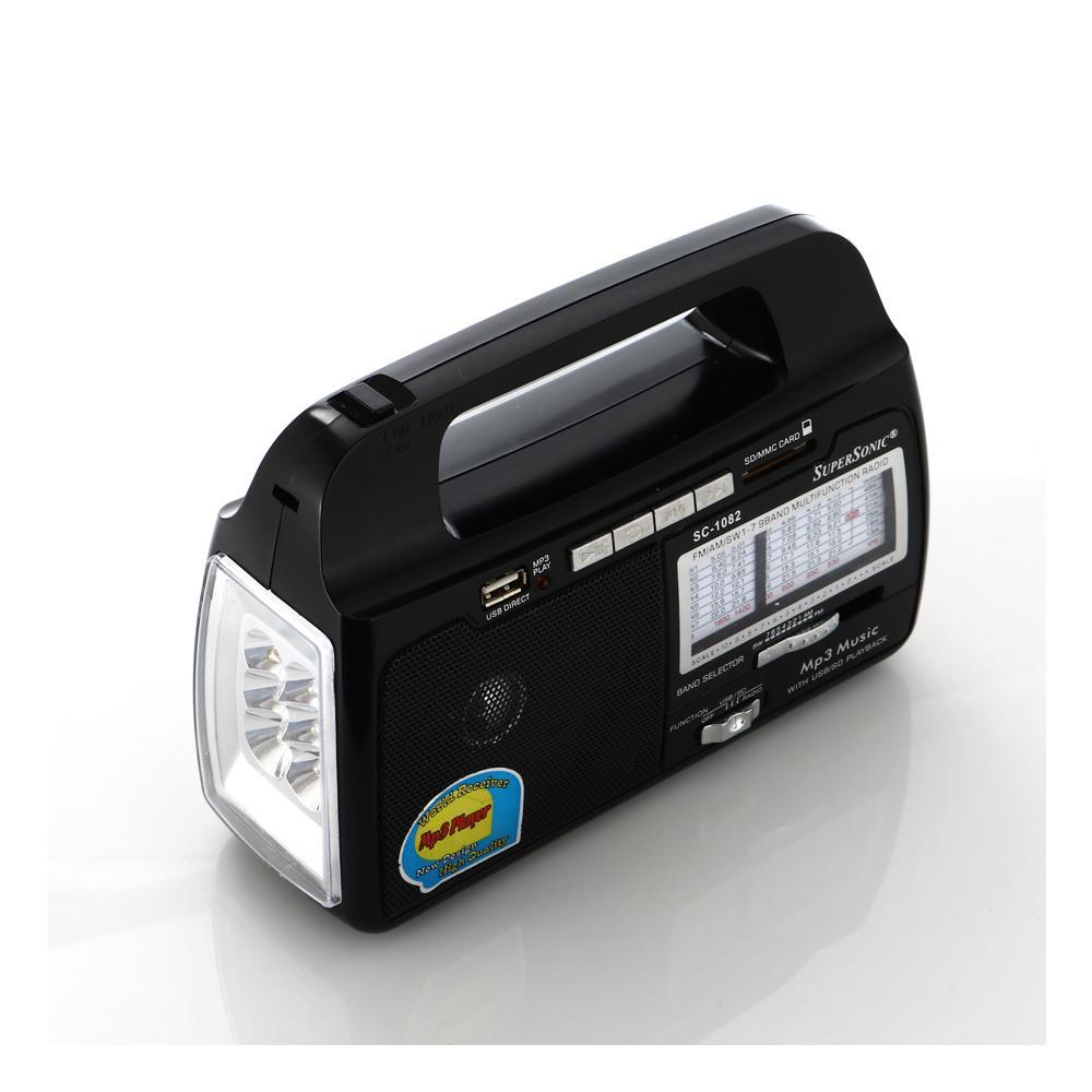 Supersonic 9 Band AM FM SW1-7 Portable Radio Jupiter Gear Home