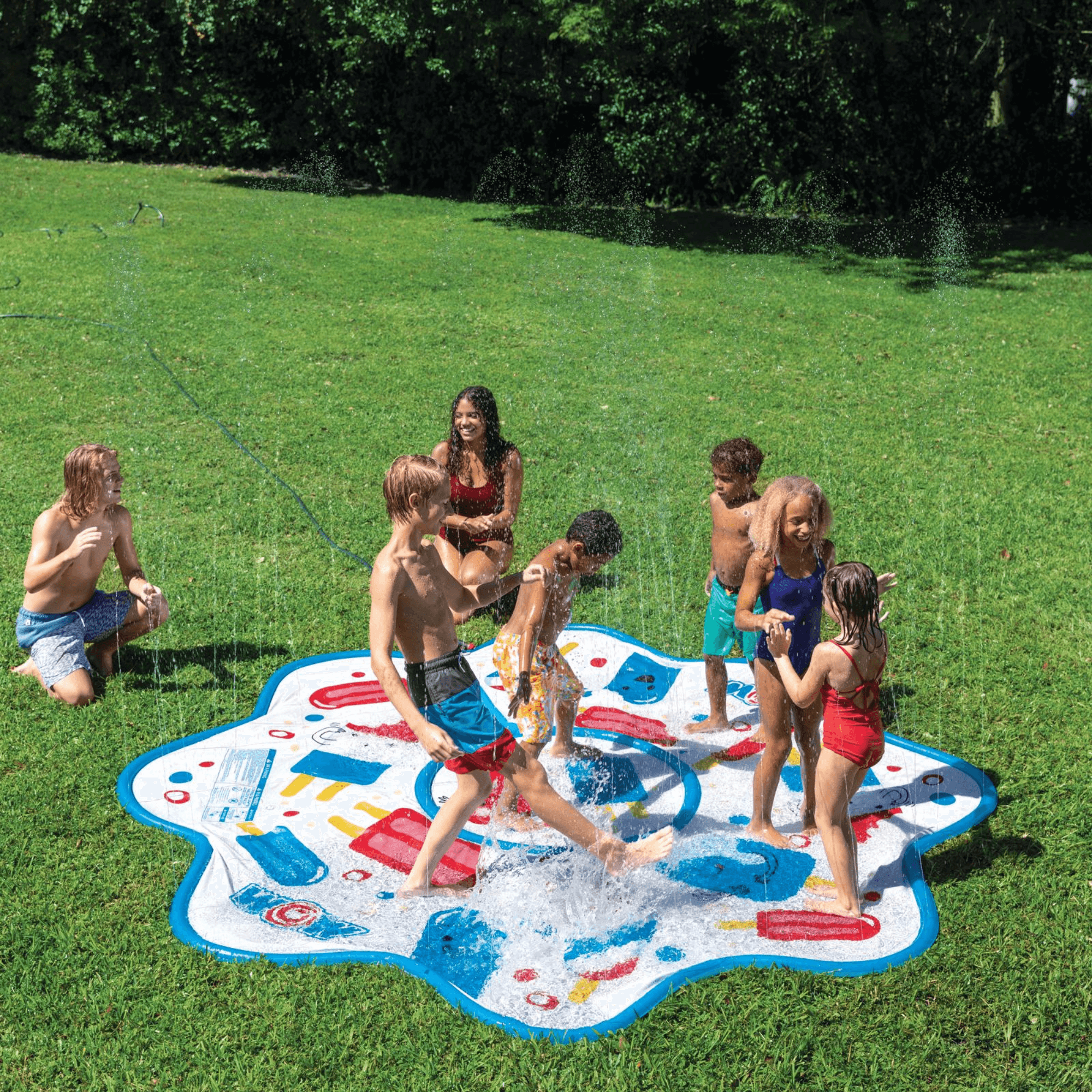 WOW Watersports Popsicle 10ft Octagonal Spray Pad, Connects to Standard Hose Jupiter Gear Home