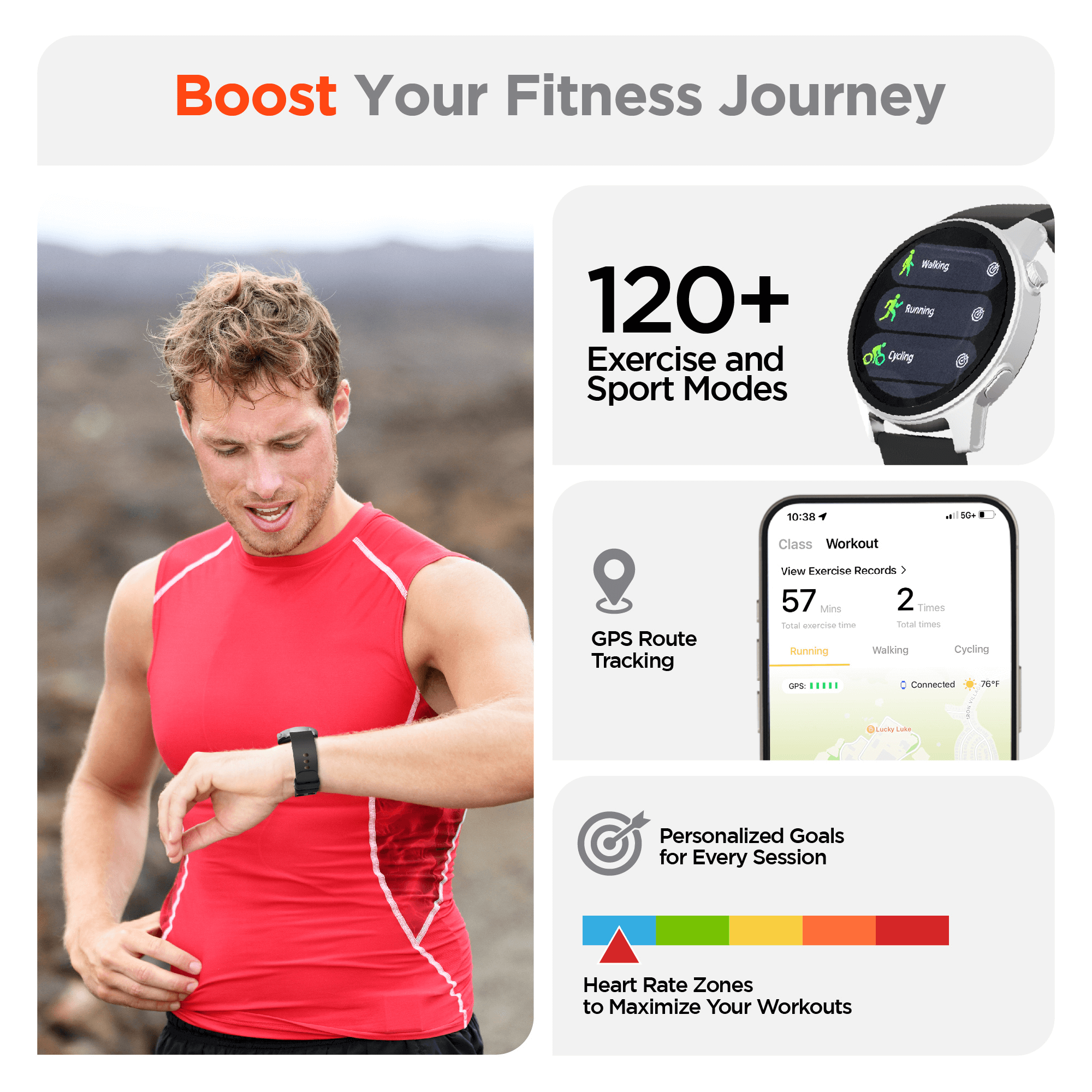 HyperGear SmartWatch + Fitness Tracker Jupiter Gear Home
