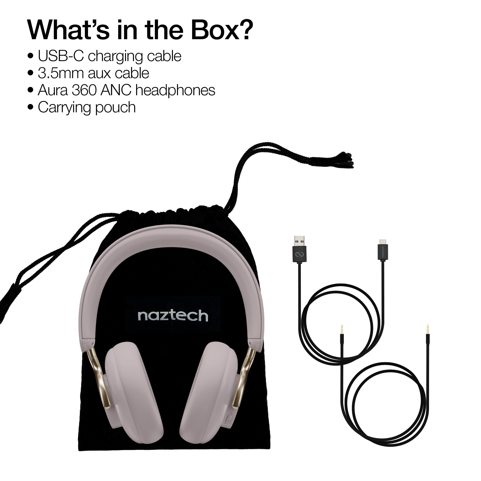 Naztech Aura 360 ANC Wireless Headphones Jupiter Gear Home
