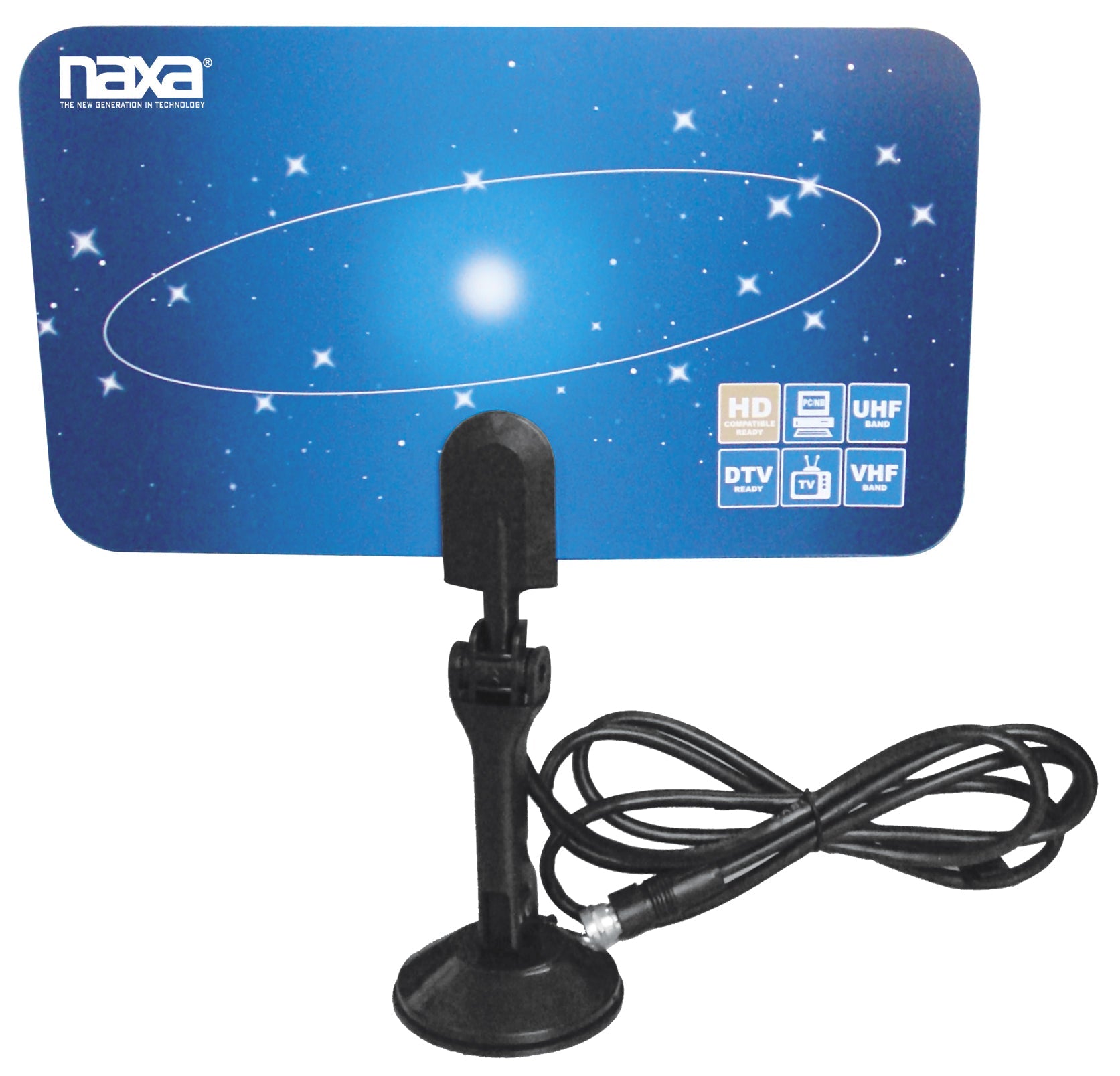 Naxa Ultra-Thin Flat Panel Style Powered Antenna For HDTV and ATSC Digital TV Jupiter Gear Home