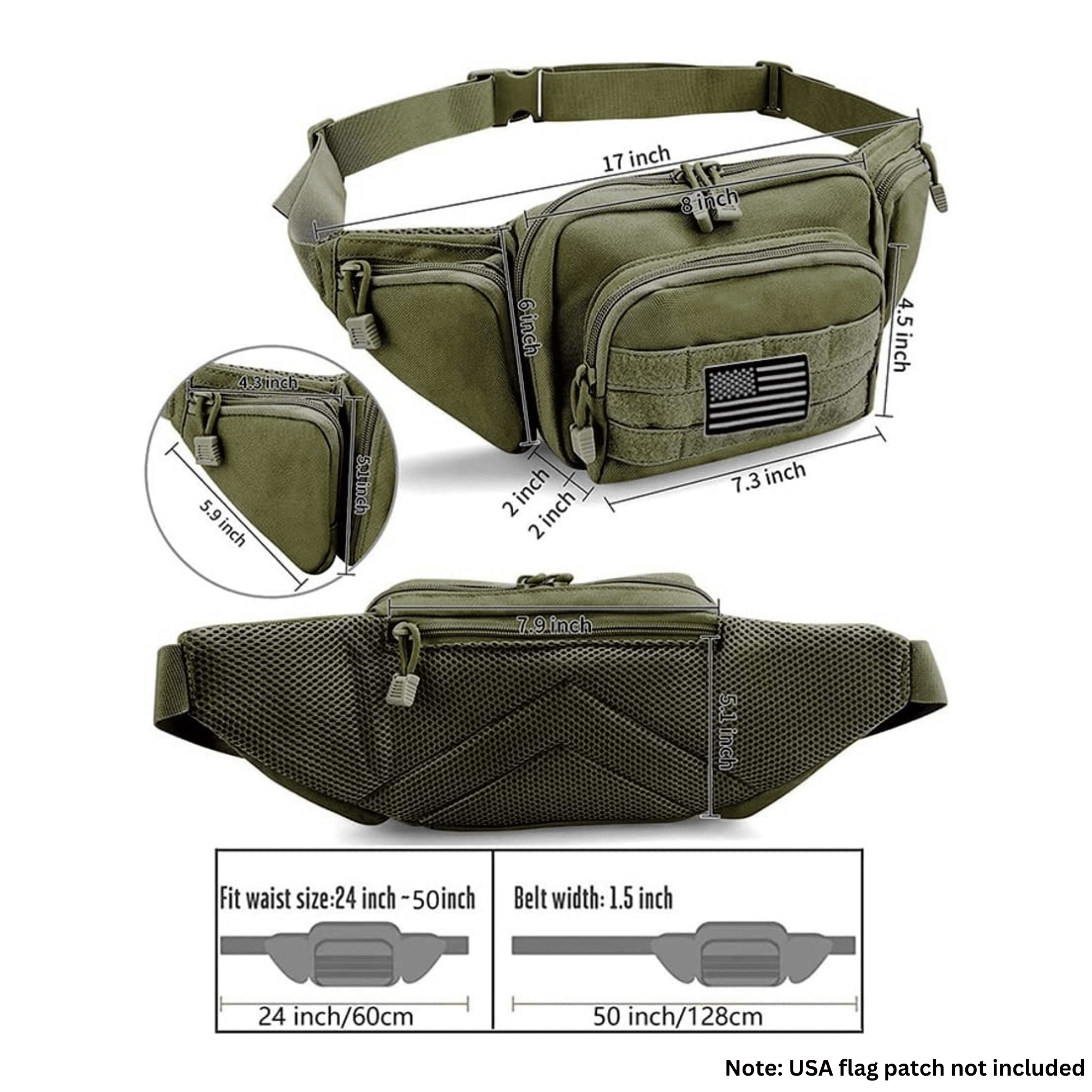 JupiterGear Tactical Military Fanny Pack Waist Bag & MOLLE EDC Pouch For Outdoor Activities Jupiter Gear Home